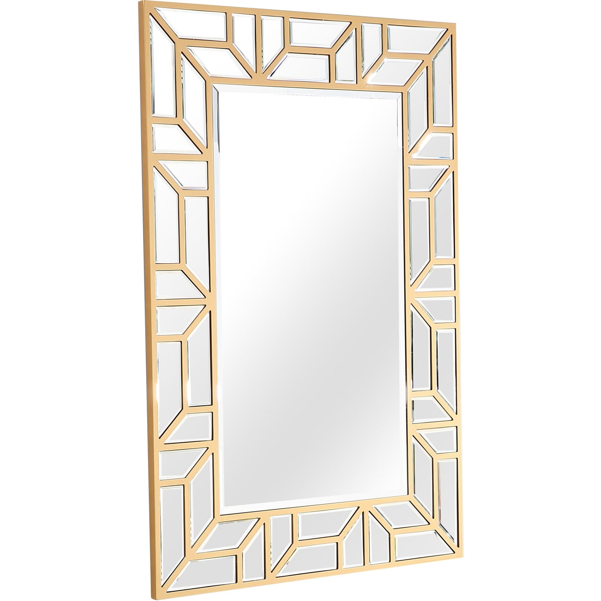 45" Gold Framed Accent Mirror-Mirrors-DECOROLALA
