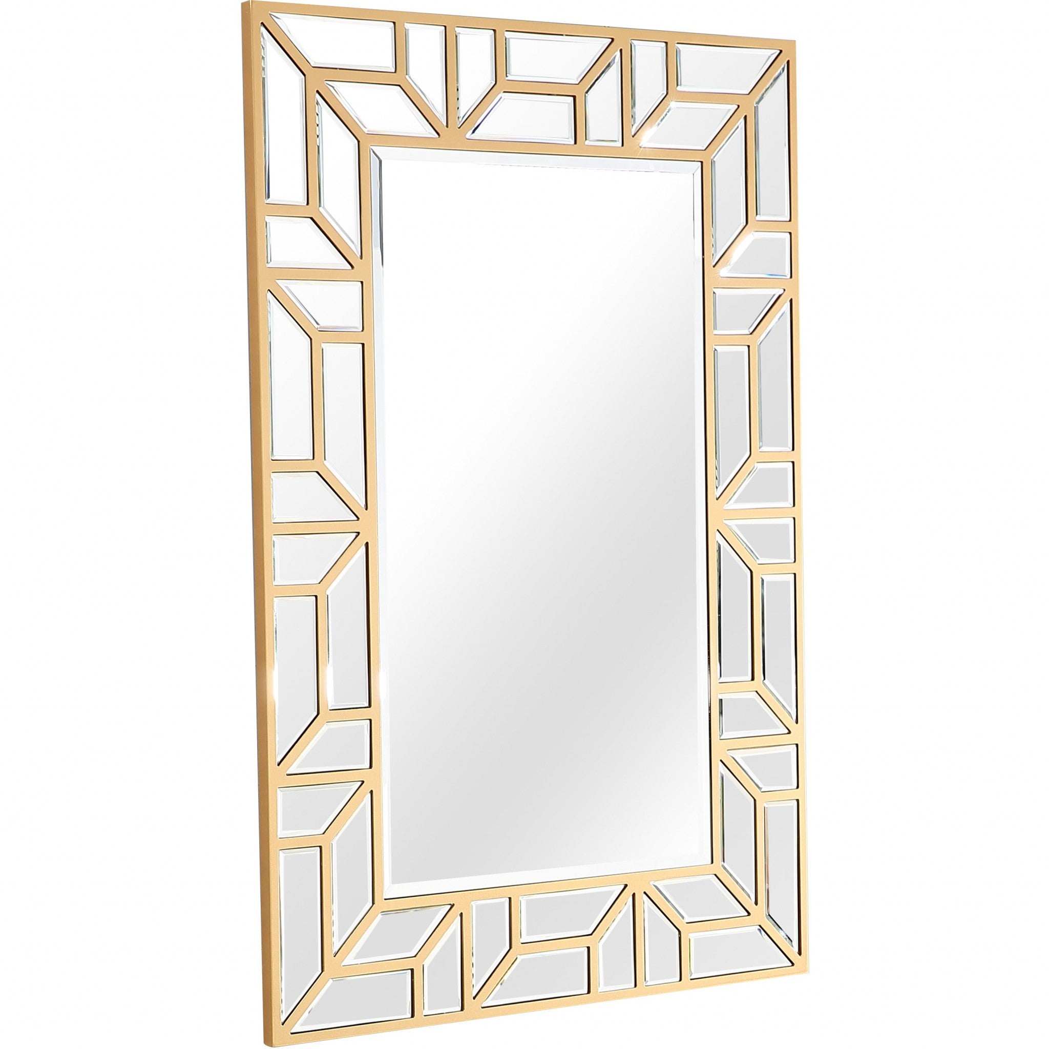 45" Gold Framed Accent Mirror-Mirrors-DECOROLALA