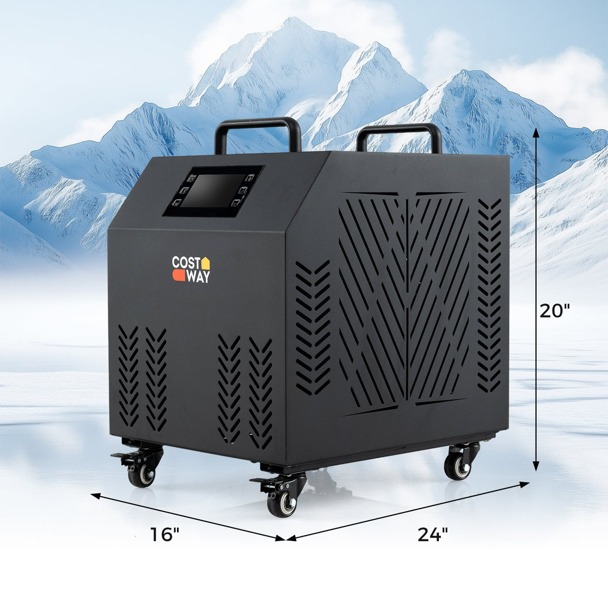 4/5 HP Ice Bath Water Chiller for Cold Plunge Tubs with Compressor-Black-Cold Plunge Tubs-DECOROLALA