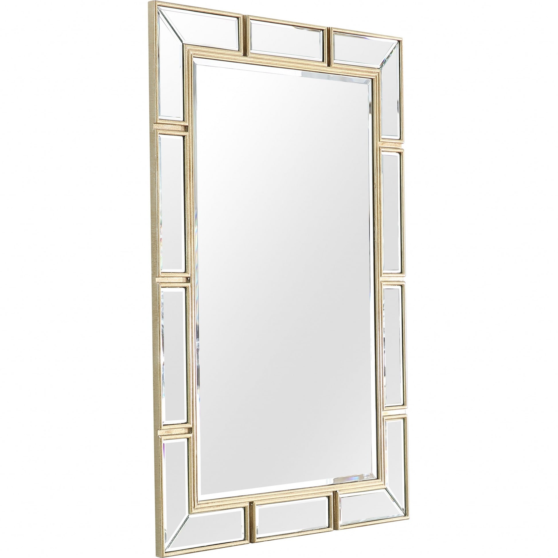 45" Silver Framed Accent Mirror-Mirrors-DECOROLALA