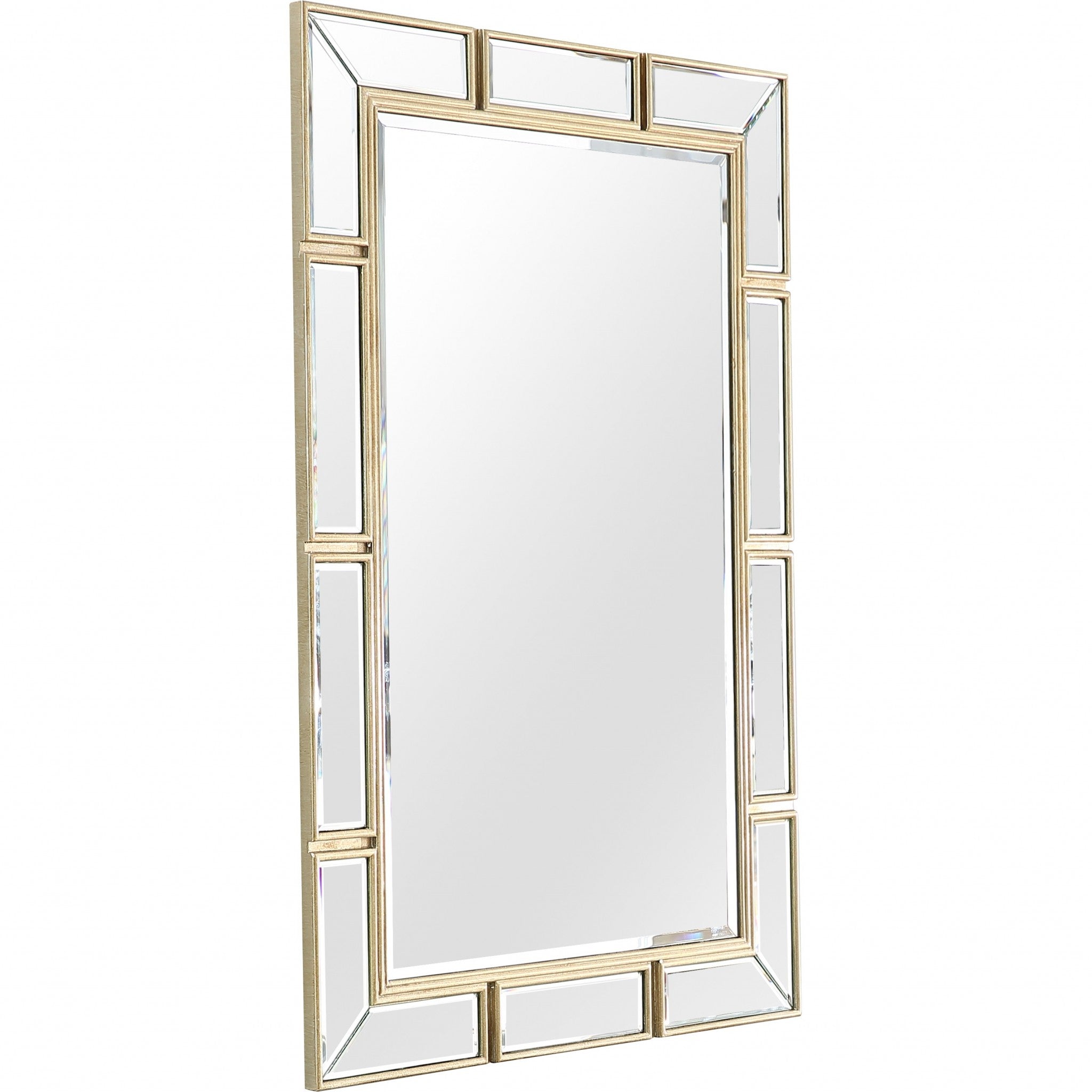 45" Silver Framed Accent Mirror-Mirrors-DECOROLALA