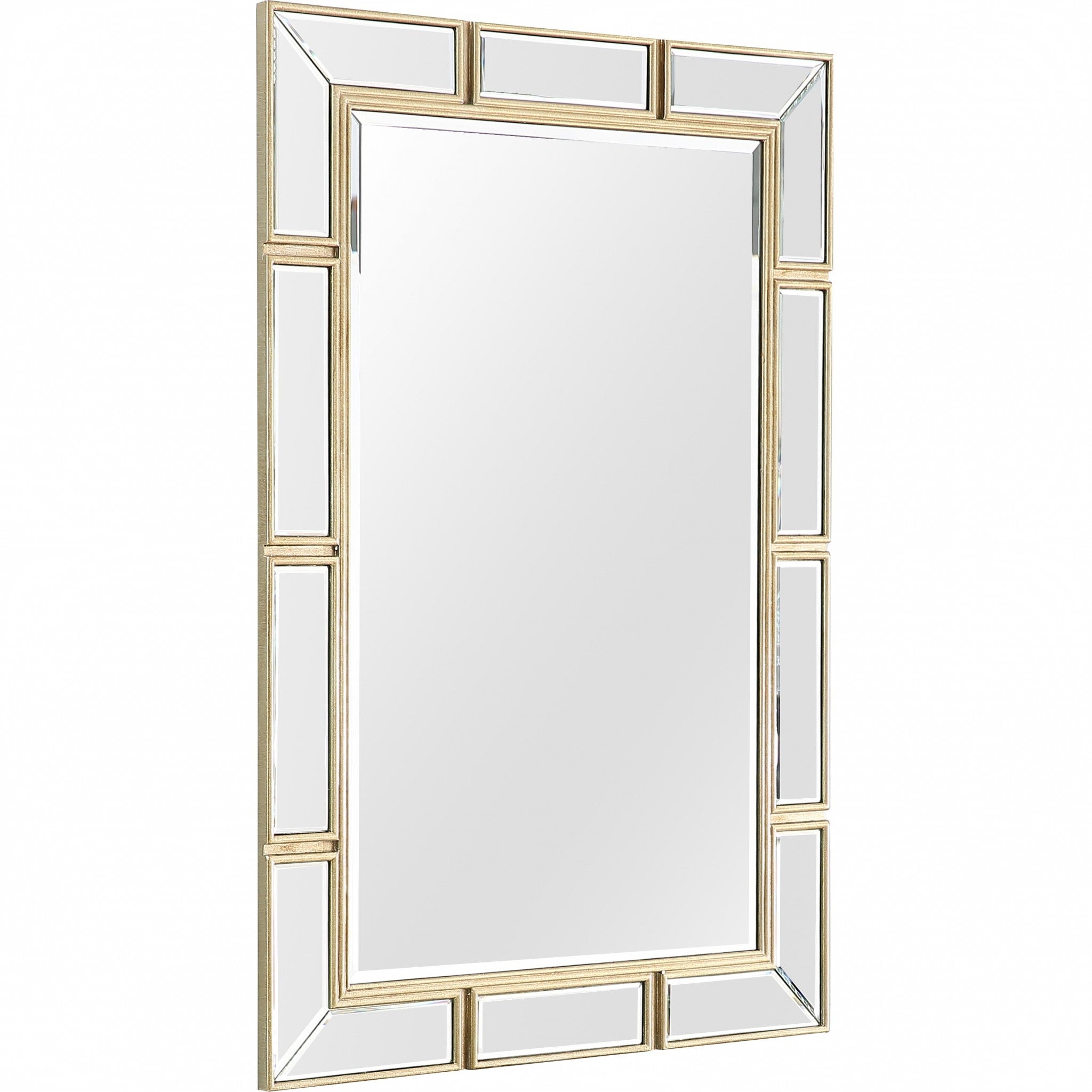 45" Silver Framed Accent Mirror-Mirrors-DECOROLALA