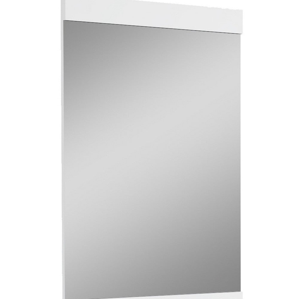 45" Superb White High Gloss Mirror-Mirrors-DECOROLALA