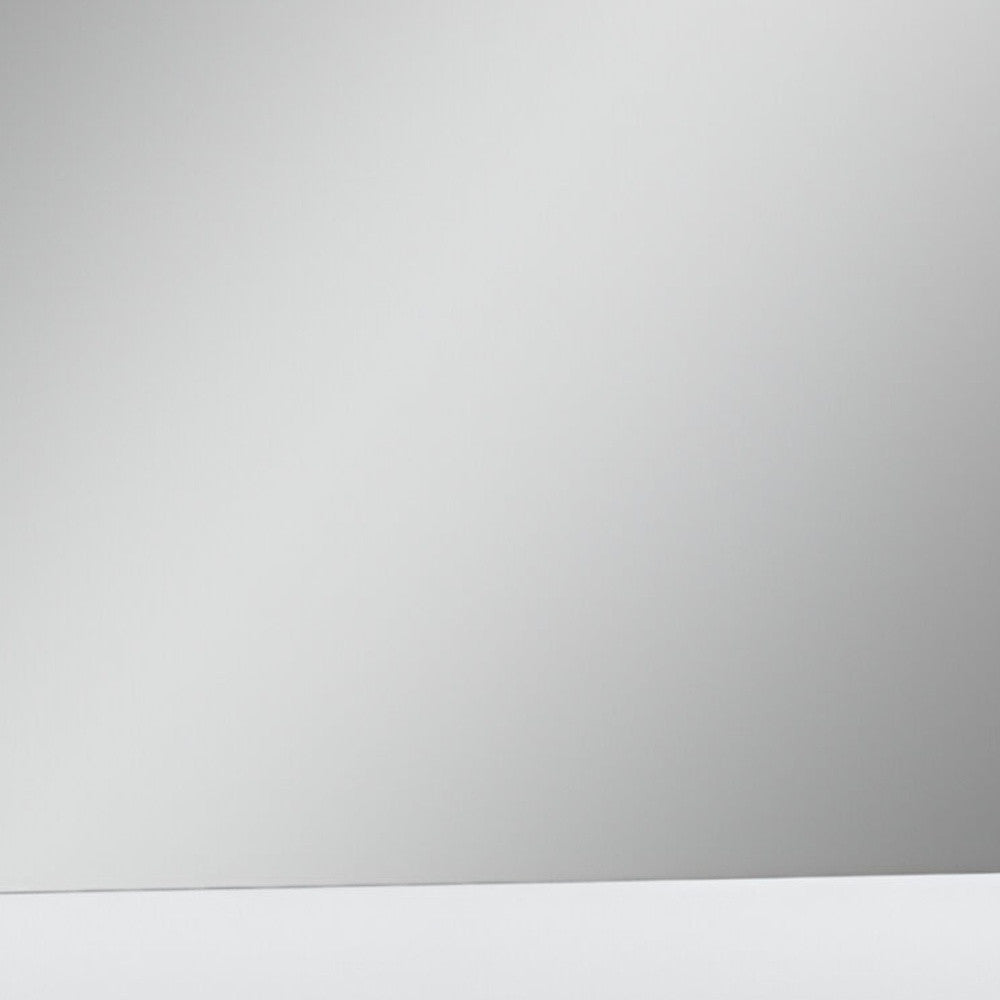 45" White Wood Framed Mounted Dresser Mirror-Mirrors-DECOROLALA