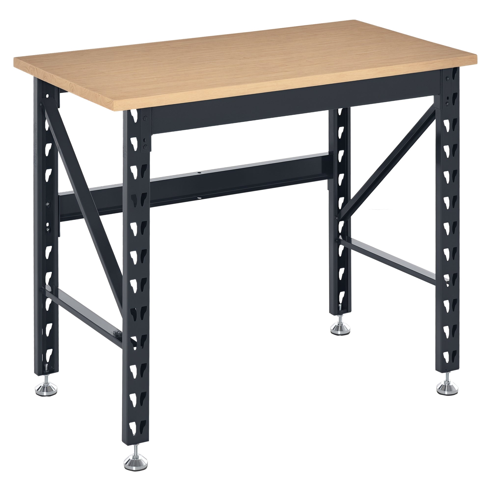 45" Workbench - Solid Wood Tabletop 1100lbs Capacity-DECOROLALA