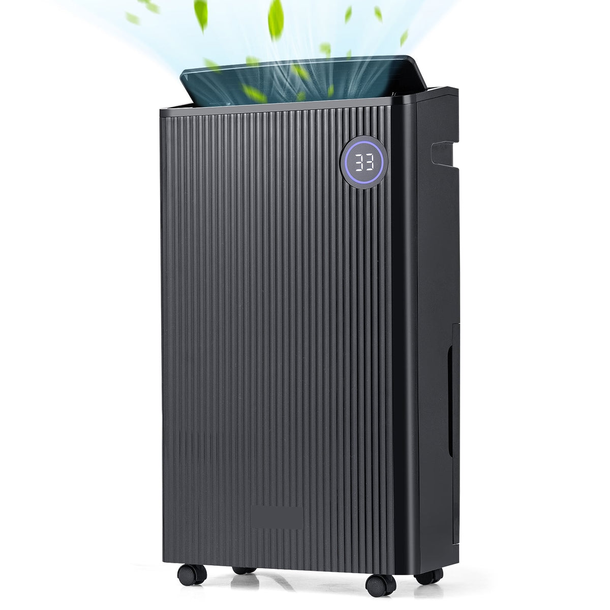 4500 Sq. Ft 57 Pint Quiet Dehumidifier for Basement with 4 Modes-Black-Dehumidifiers-DECOROLALA