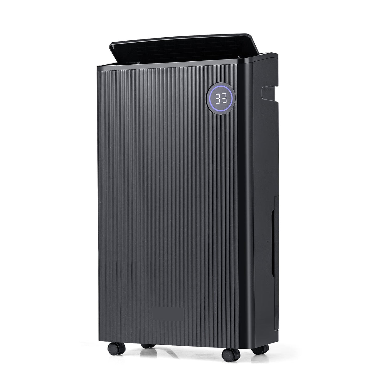 4500 Sq. Ft 57 Pint Quiet Dehumidifier for Basement with 4 Modes-Black-Dehumidifiers-DECOROLALA