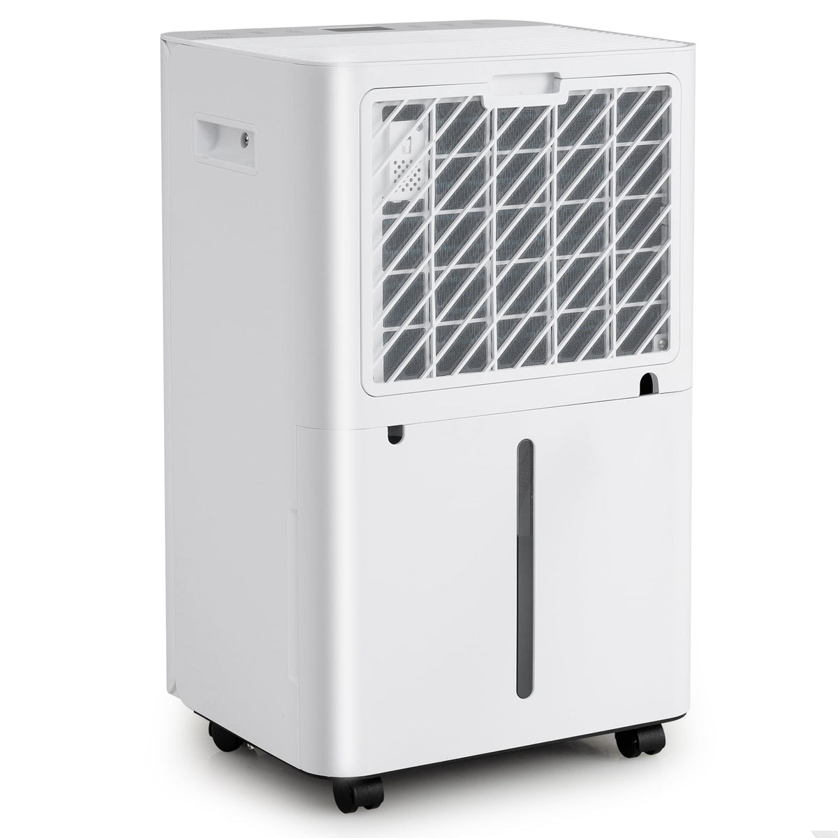 4500 Sq.Ft 54 Pints Dehumidifier with Drain Hose for Home-White-Dehumidifiers-DECOROLALA