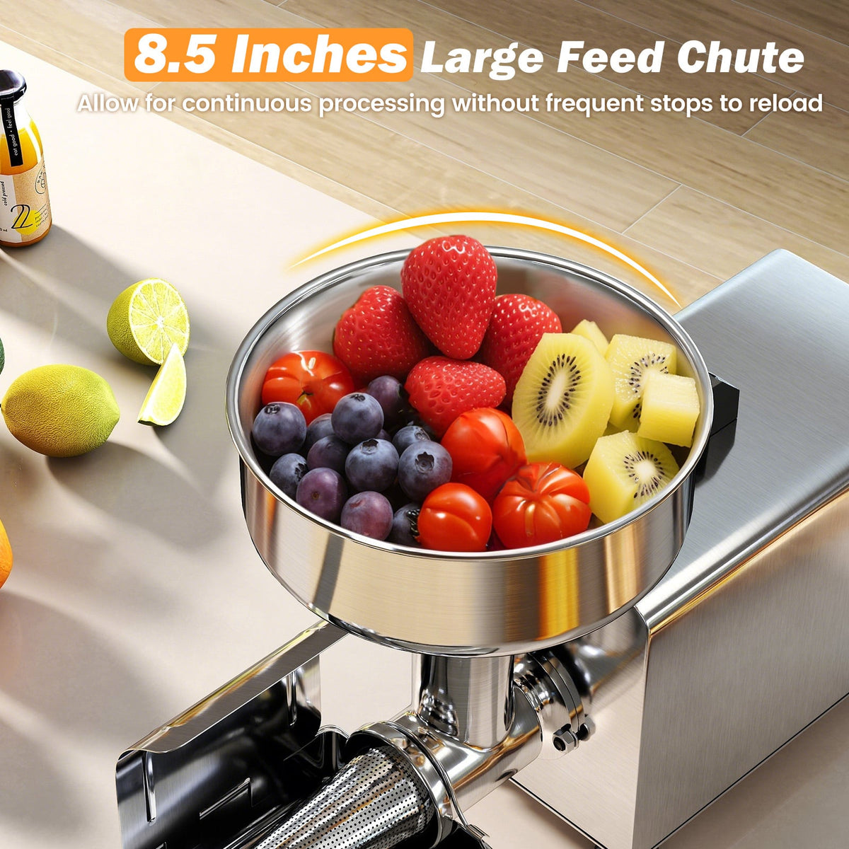 450W Electric Tomato Strainer Commercial Grade Food Mill Stainless Steel Sauce Maker-Food Grinders & Mills-DECOROLALA