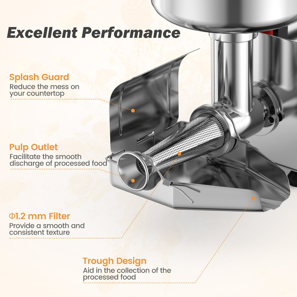 450W Electric Tomato Strainer Commercial Grade Food Mill Stainless Steel Sauce Maker-Food Grinders & Mills-DECOROLALA