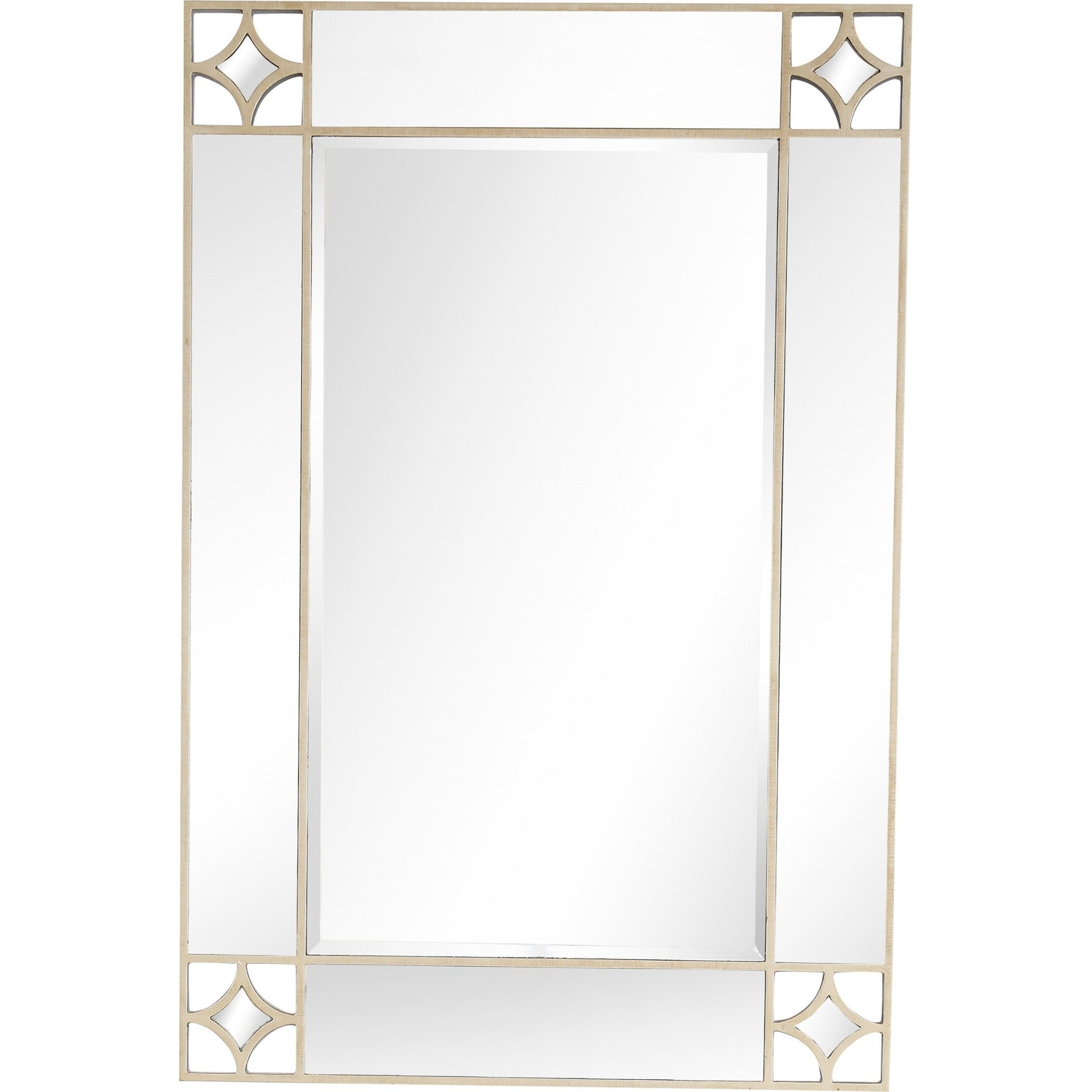46" Champagne Framed Accent Mirror-Mirrors-DECOROLALA