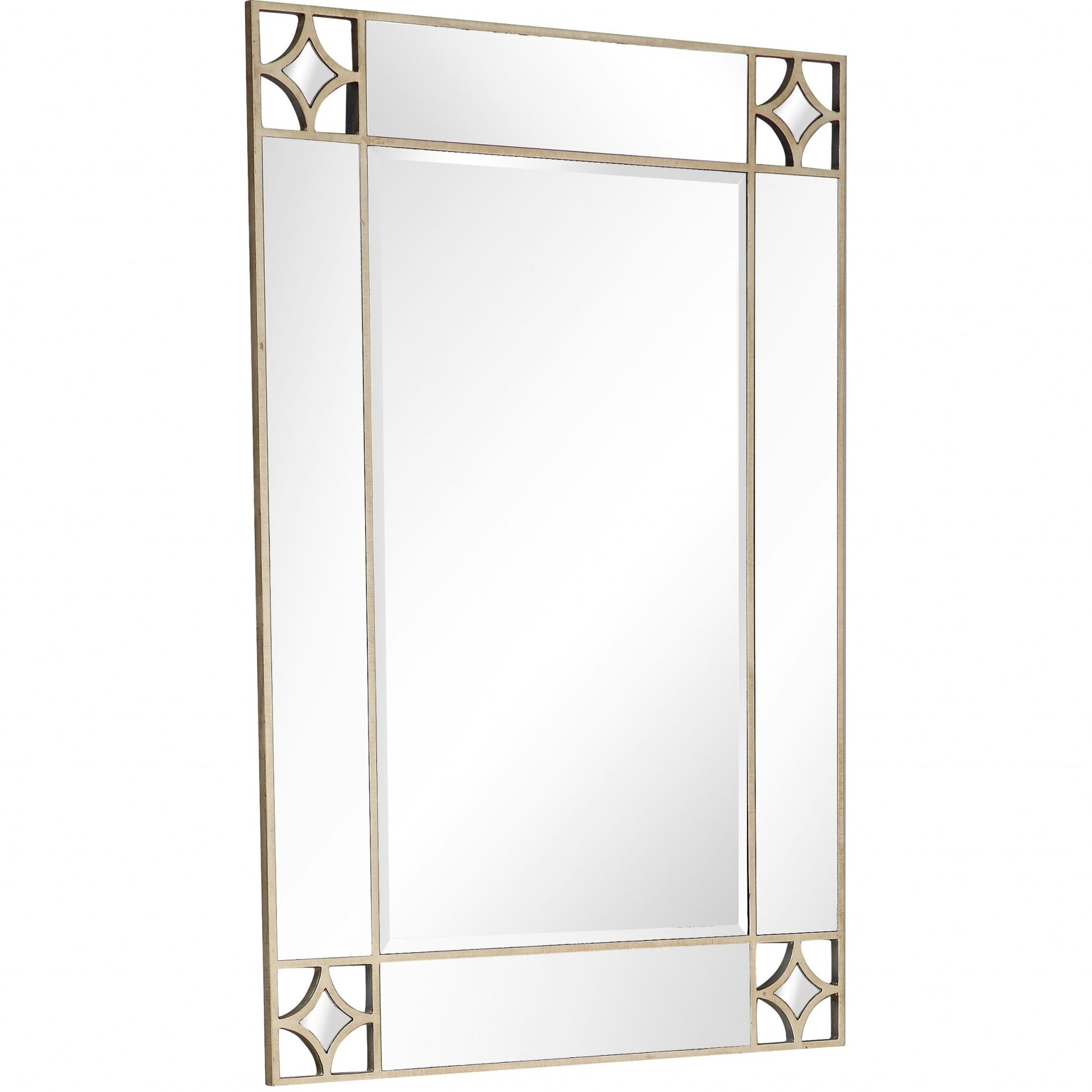 46" Champagne Framed Accent Mirror-Mirrors-DECOROLALA