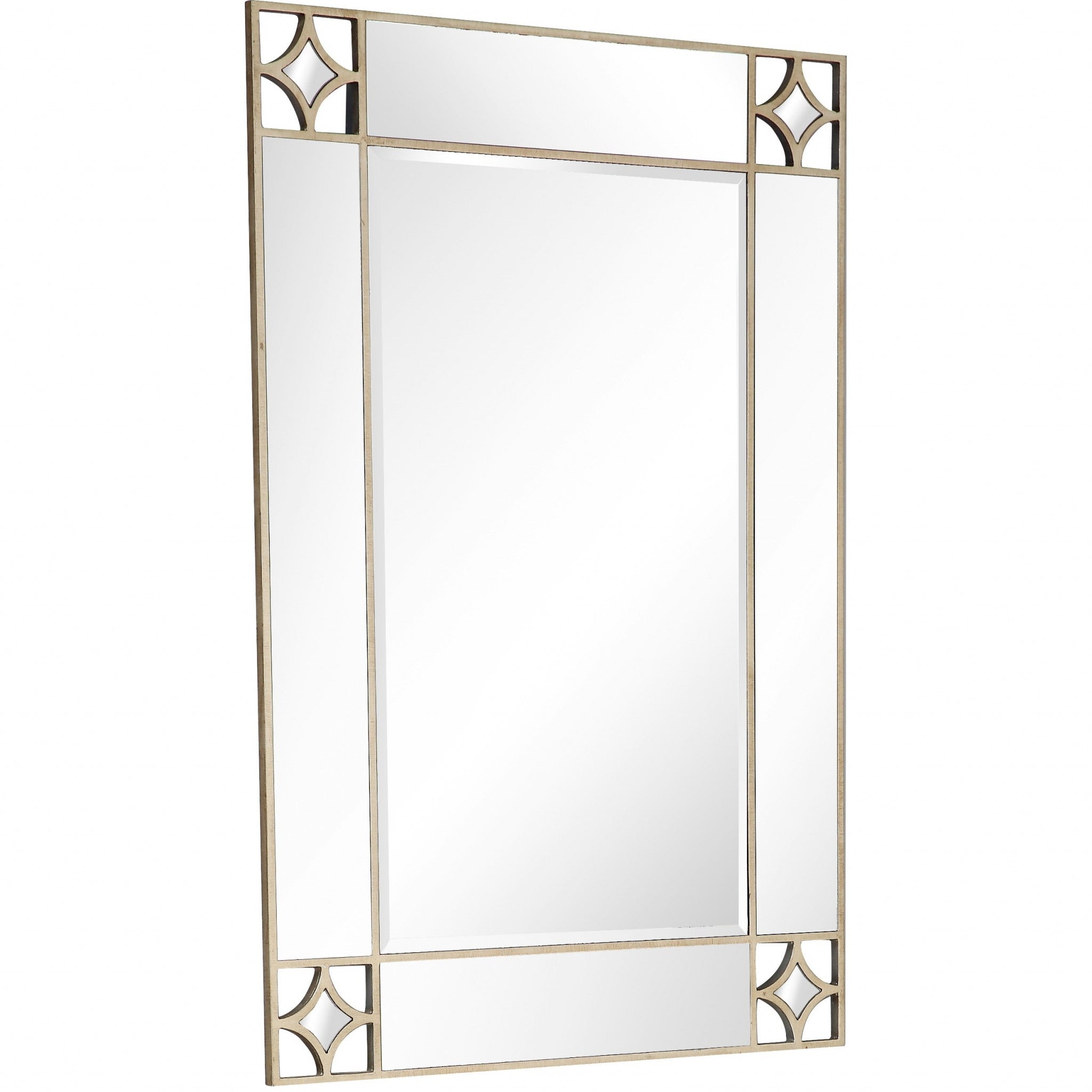 46" Champagne Framed Accent Mirror-Mirrors-DECOROLALA