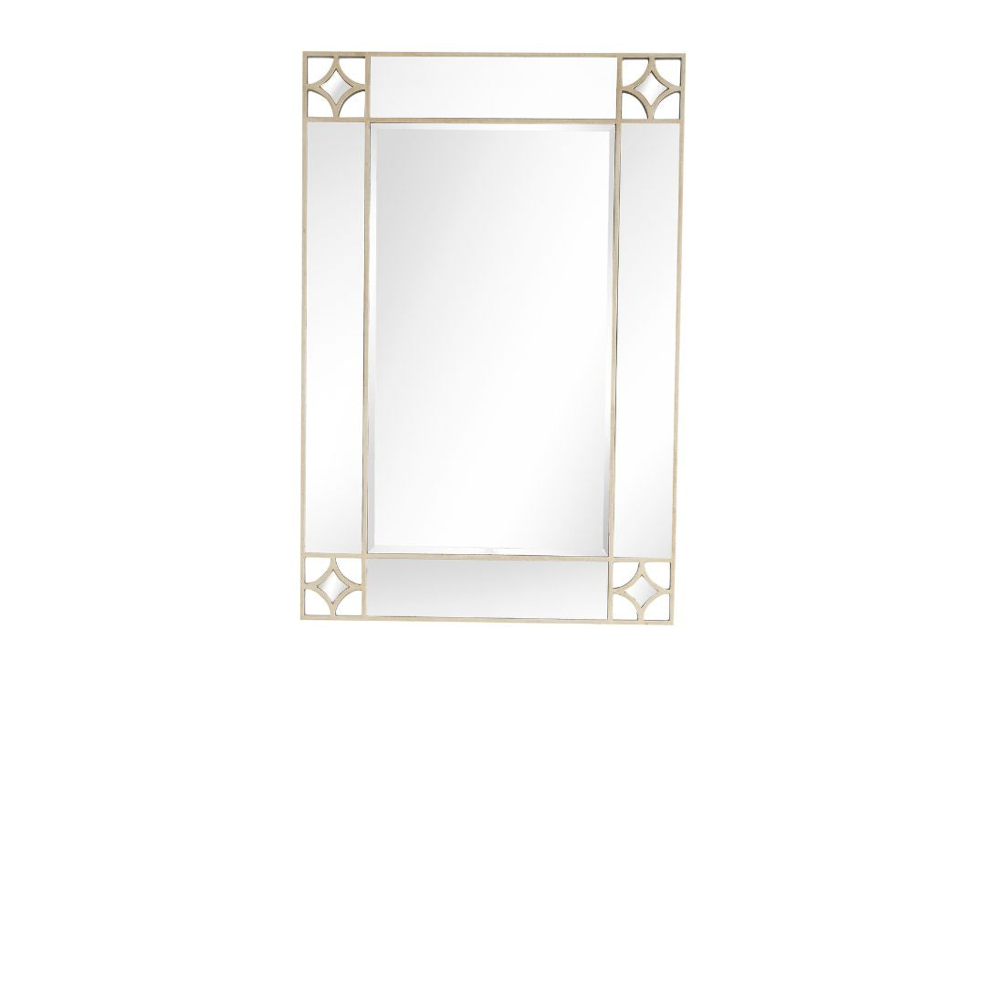 46" Champagne Framed Accent Mirror-Mirrors-DECOROLALA