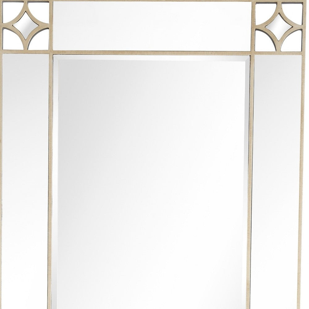 46" Champagne Framed Accent Mirror-Mirrors-DECOROLALA