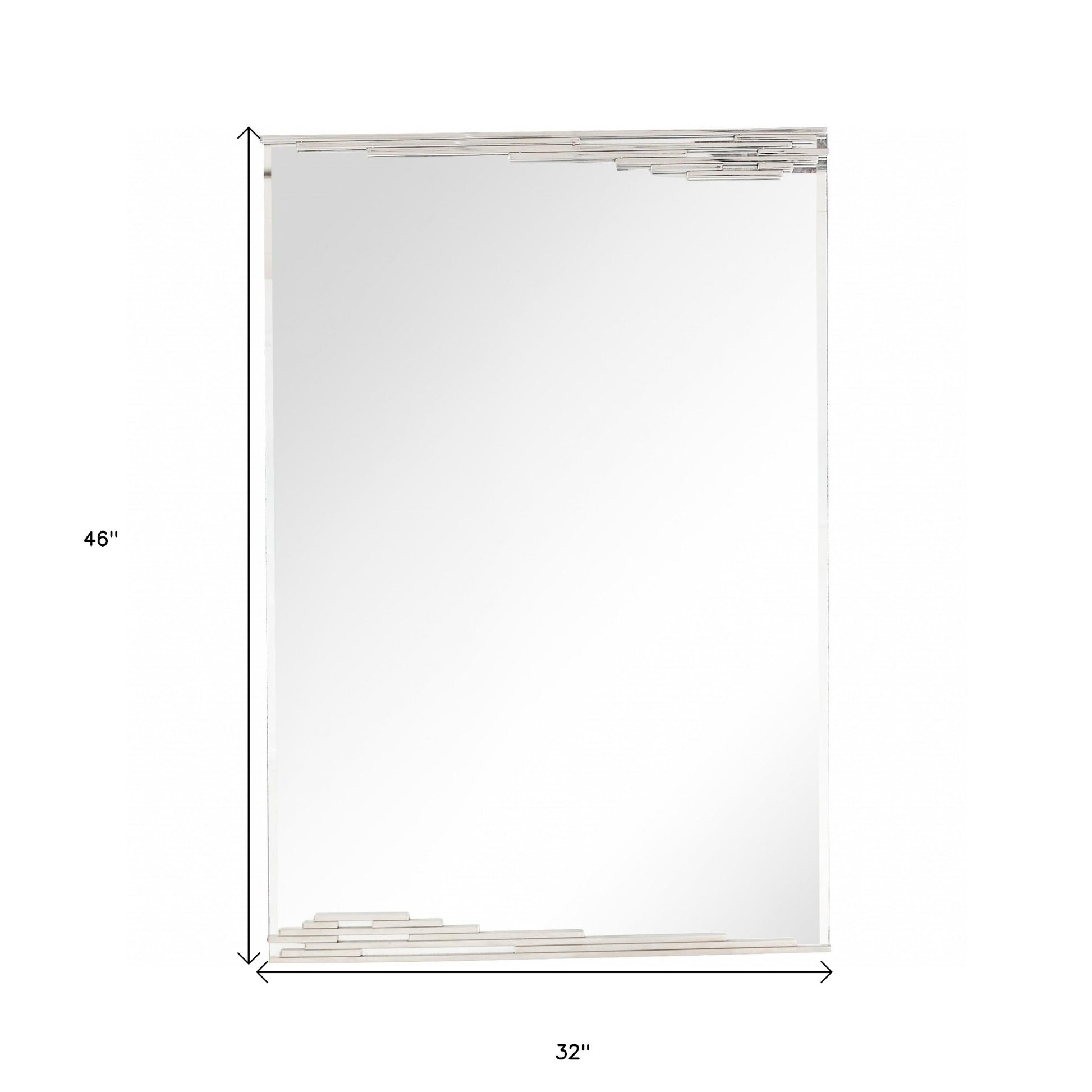 46" Silver Framed Accent Mirror-Mirrors-DECOROLALA