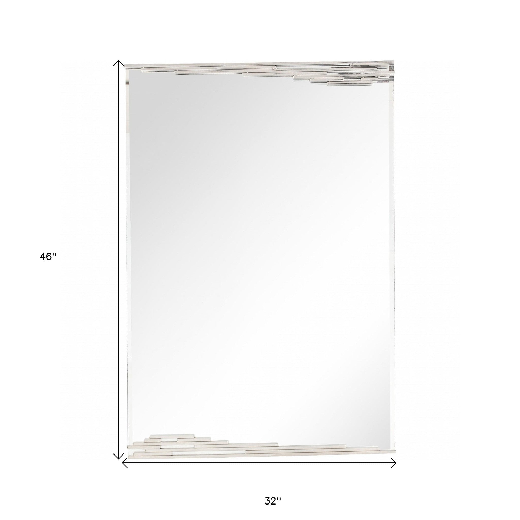 46" Silver Framed Accent Mirror-Mirrors-DECOROLALA