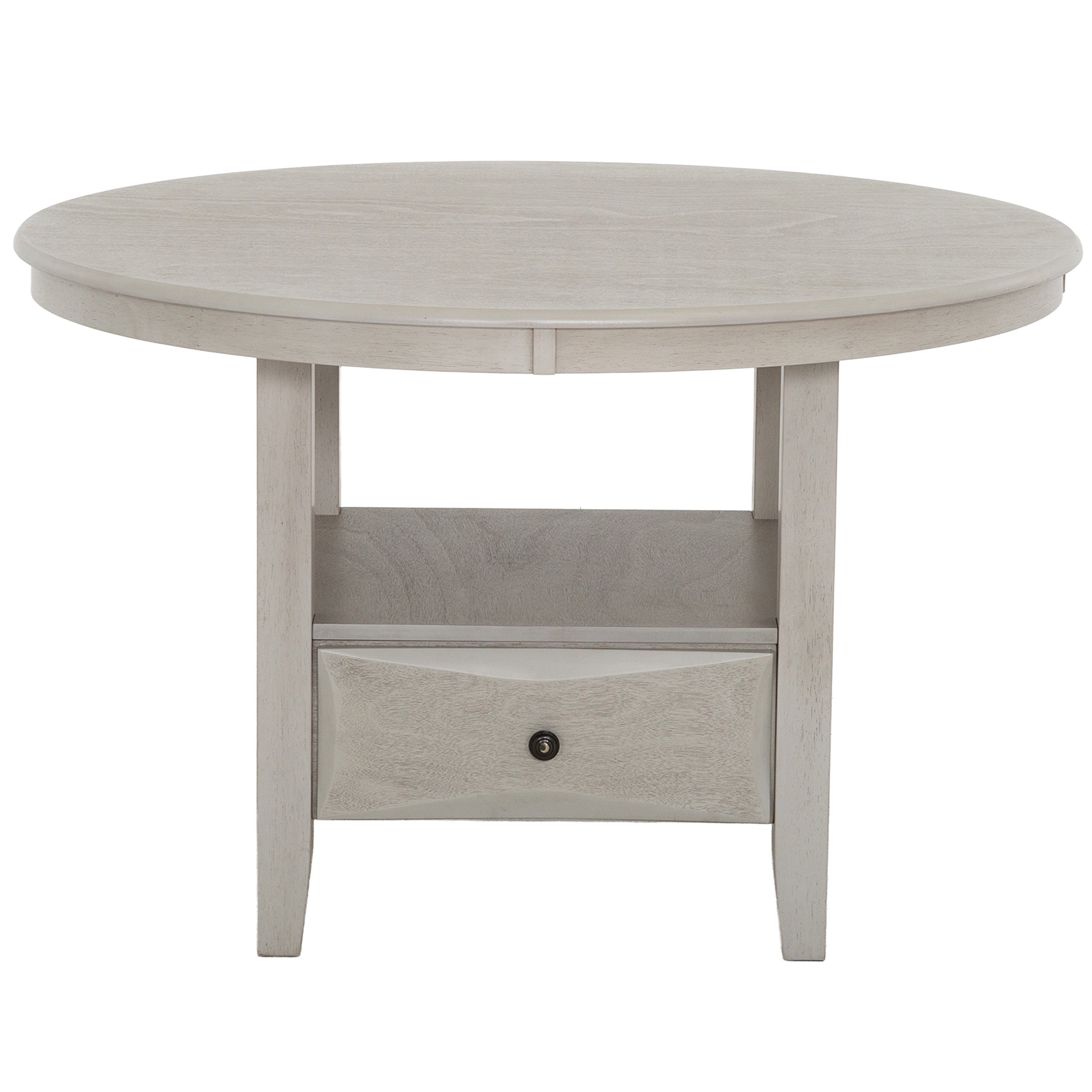 4600 Grey 5-Piece Round Pedestal Dining Set - 47" Table