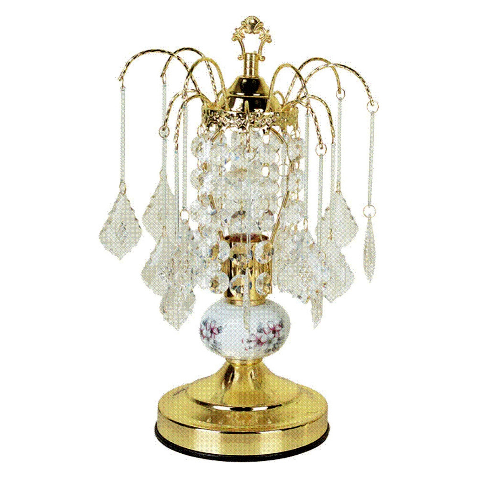 15" Gold Ceramic Bedside Table Lamp-Table Lamps-DECOROLALA