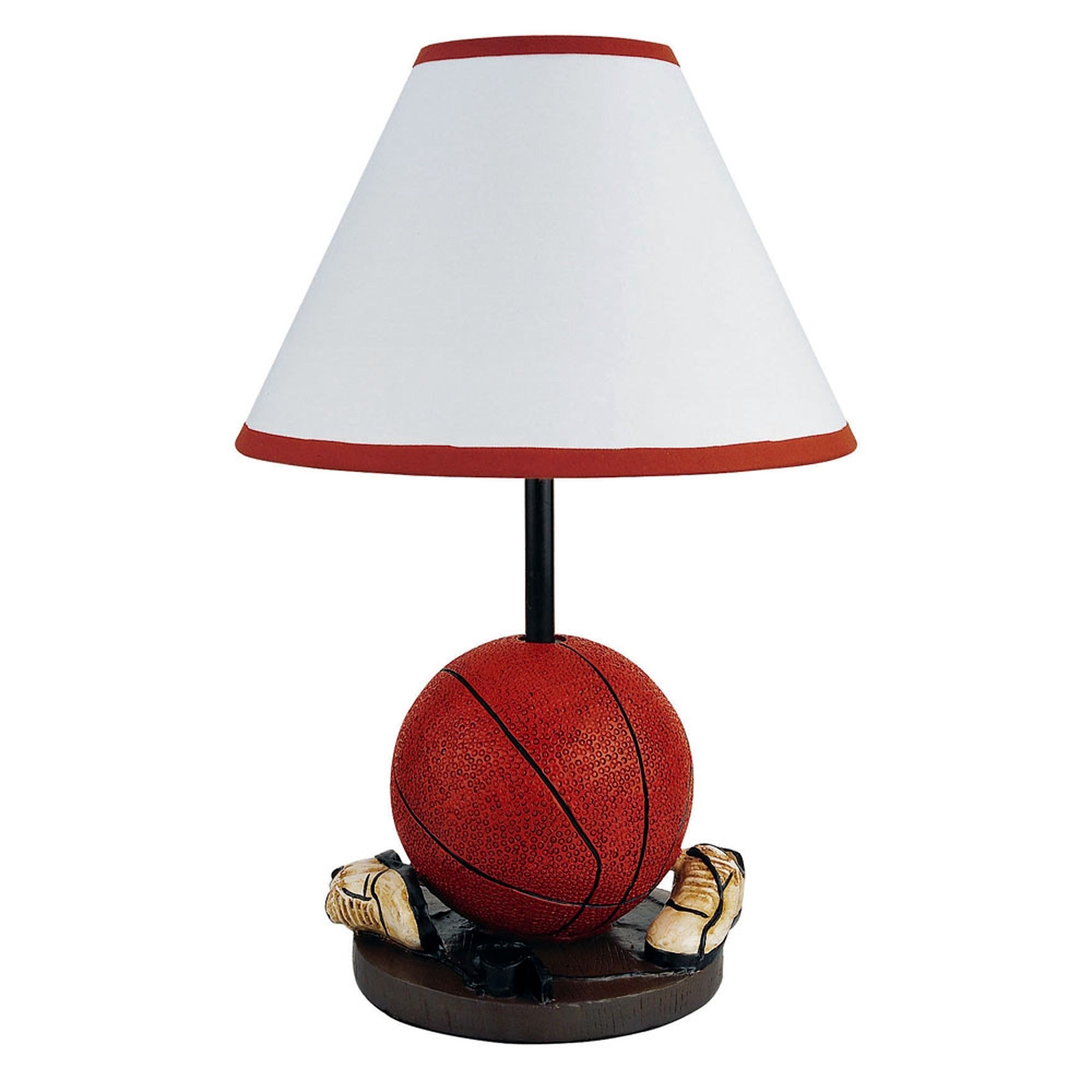 15" Orange Bedside Table Lamp With White Shade-Table Lamps-DECOROLALA
