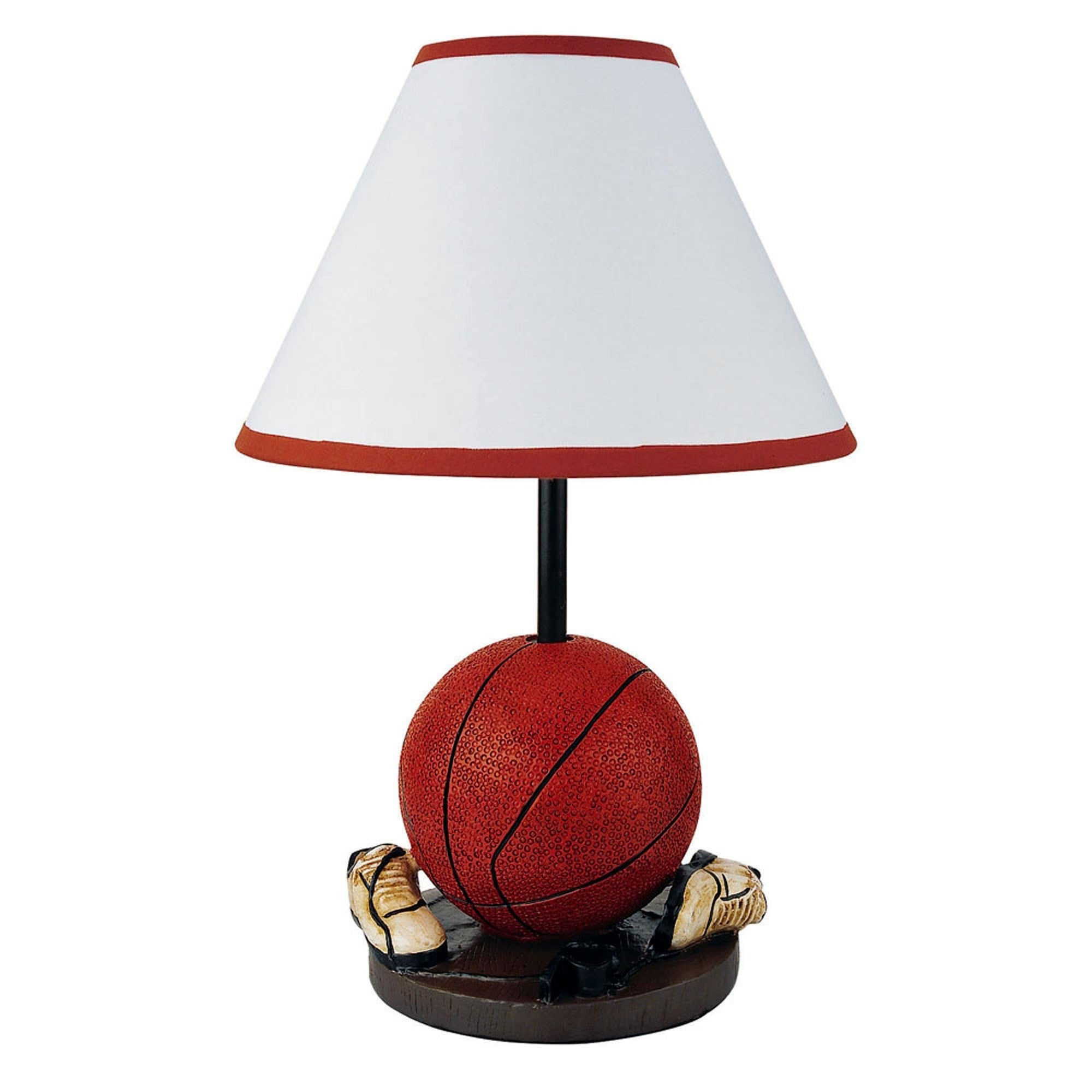 15" Orange Bedside Table Lamp With White Shade-Table Lamps-DECOROLALA