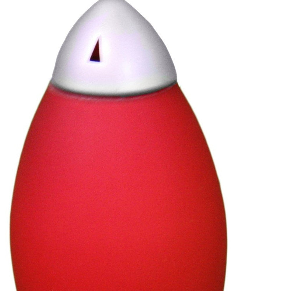 11" Red Acrylic Bedside Table Lamp With Red Shade-Table Lamps-DECOROLALA