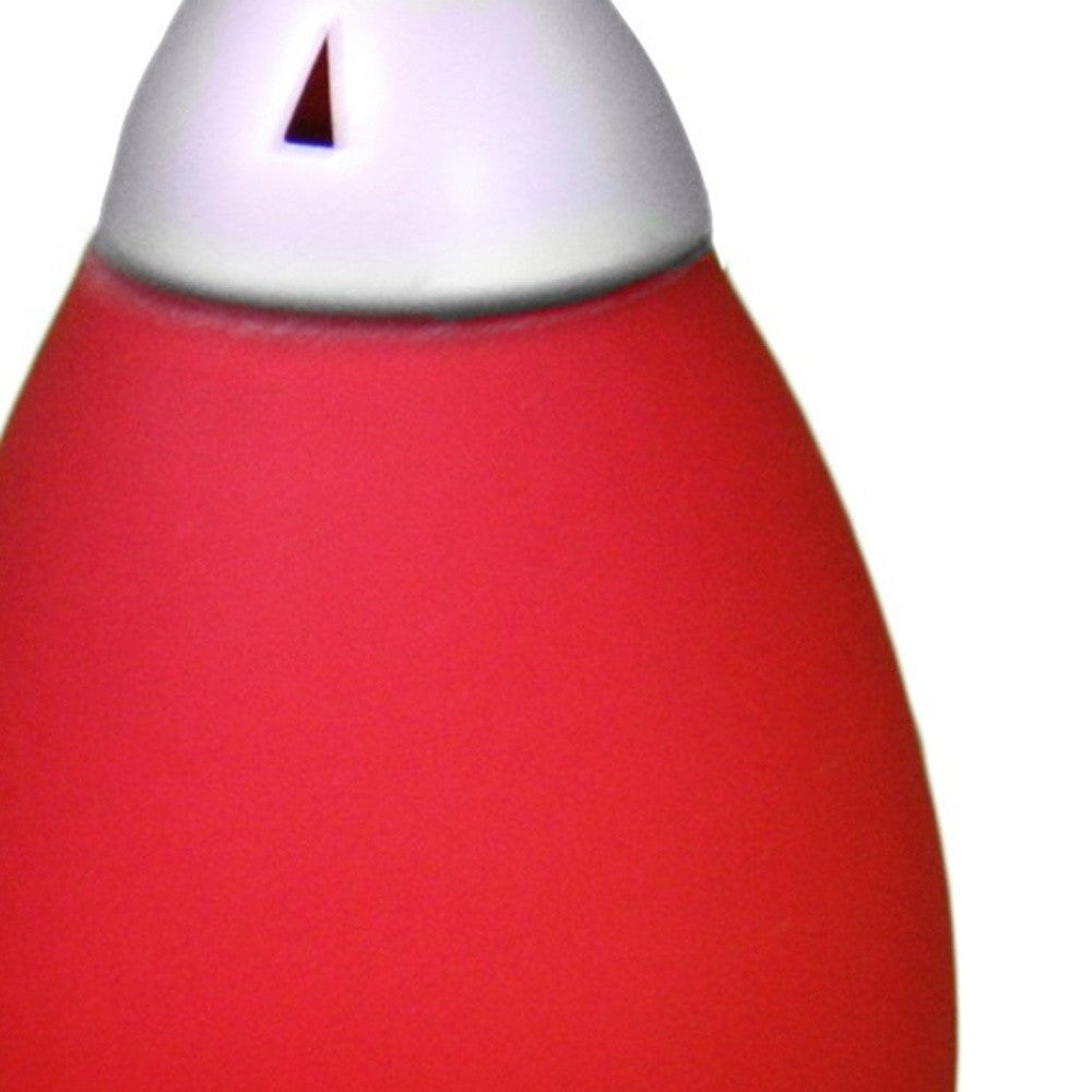 11" Red Acrylic Bedside Table Lamp With Red Shade-Table Lamps-DECOROLALA