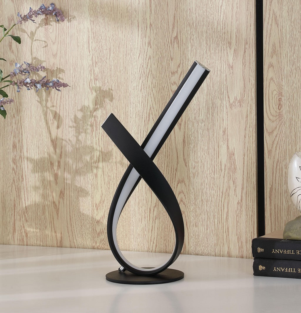 17" Black Bedside Led Table Lamp-Table Lamps-DECOROLALA