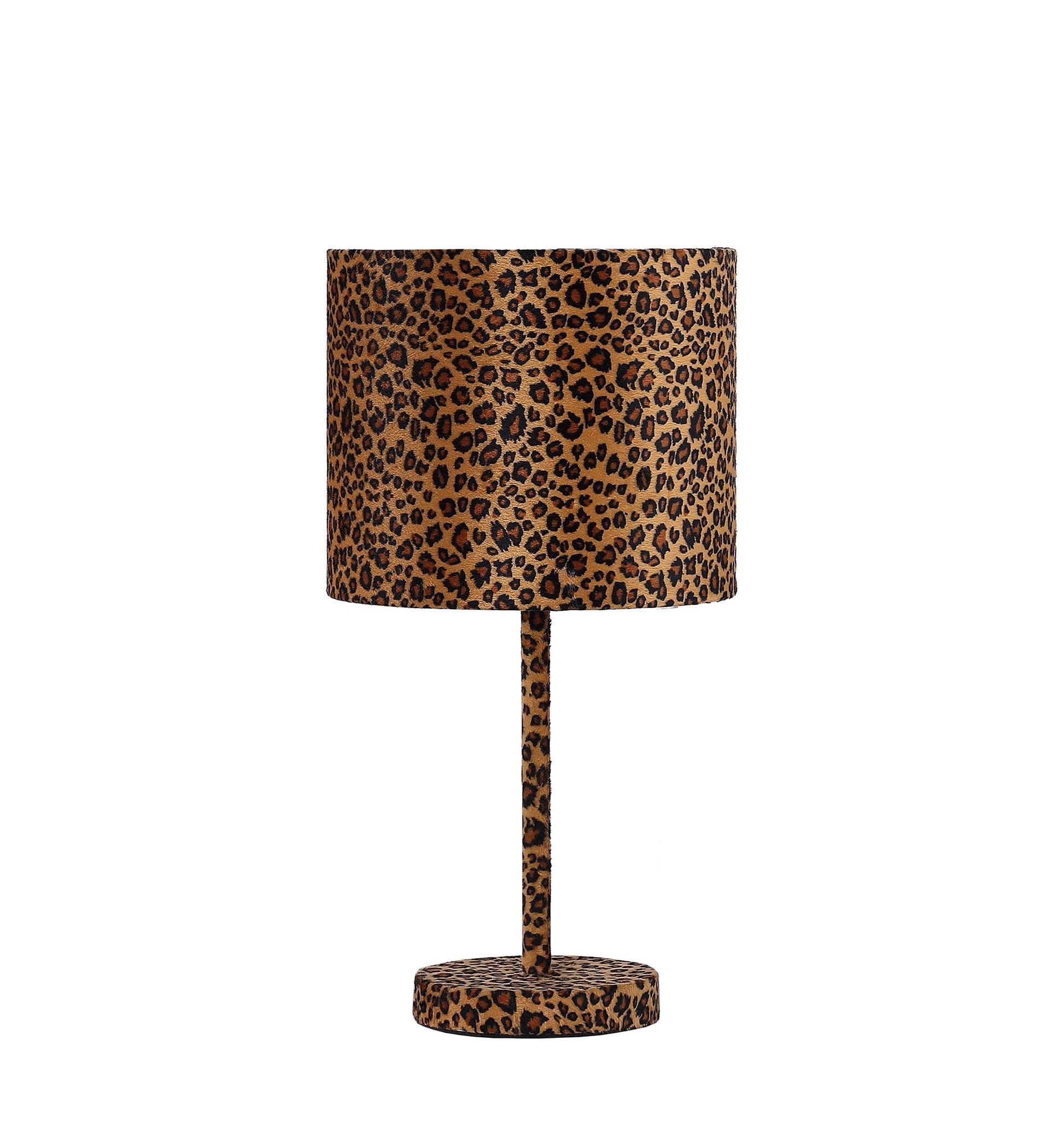 19" Orange And Black Metal Bedside Table Lamp With Orange And Black Drum Shade-Table Lamps-DECOROLALA