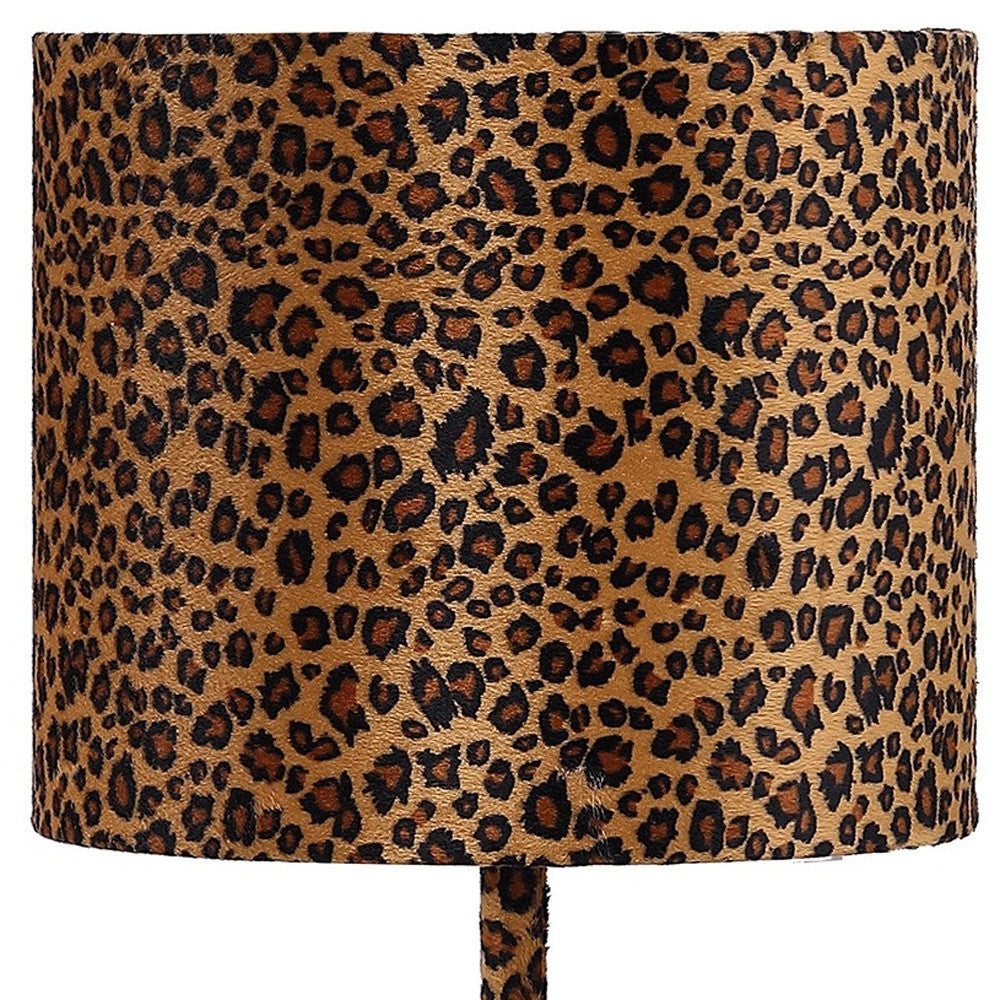 19" Orange And Black Metal Bedside Table Lamp With Orange And Black Drum Shade-Table Lamps-DECOROLALA