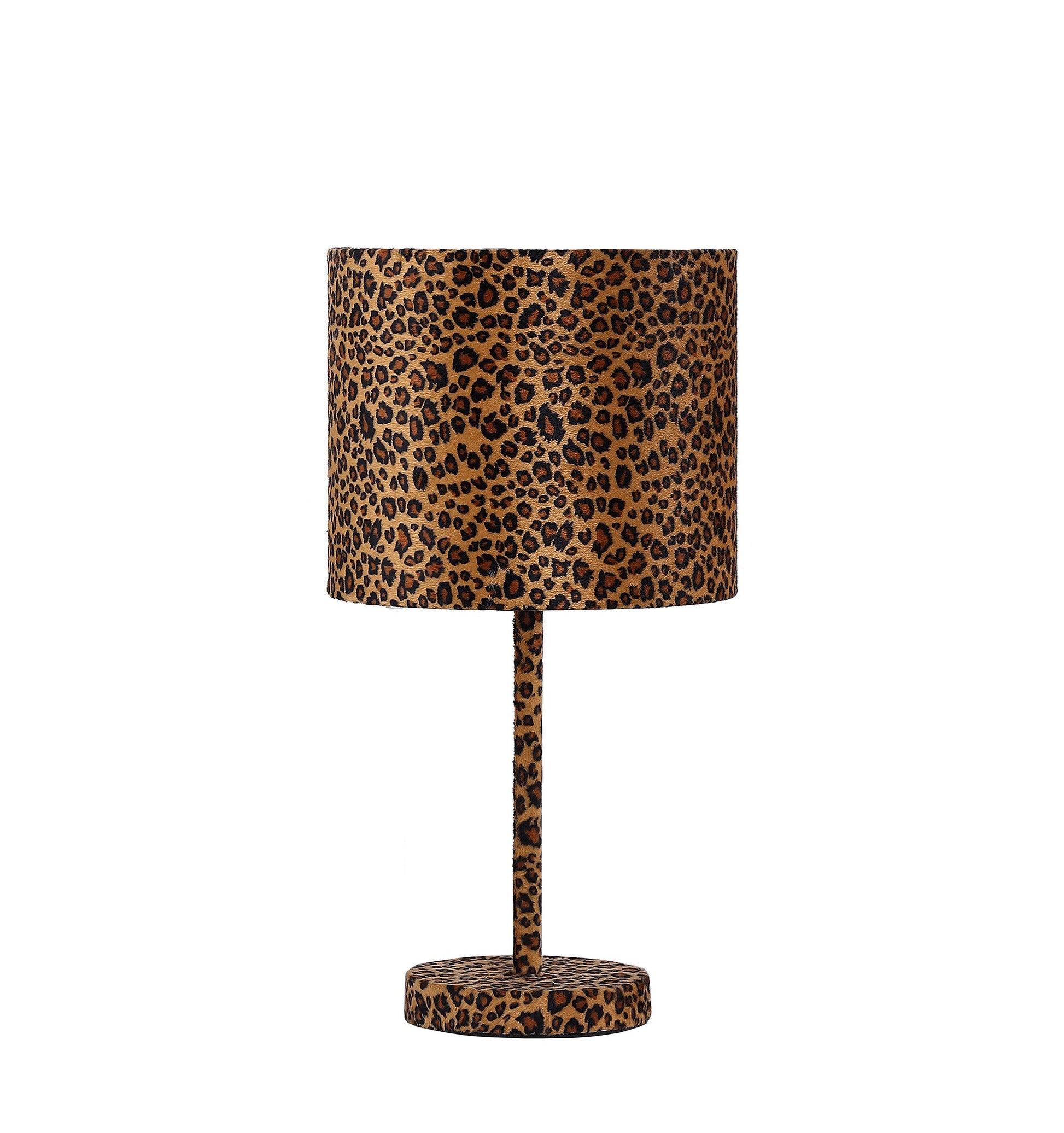 19" Orange And Black Metal Bedside Table Lamp With Orange And Black Drum Shade-Table Lamps-DECOROLALA
