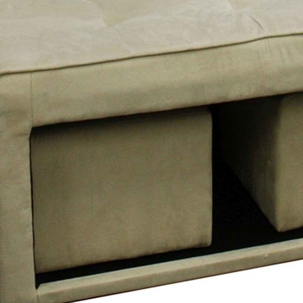 Beige Storage Bench and Ottoman Set-Benches-DECOROLALA