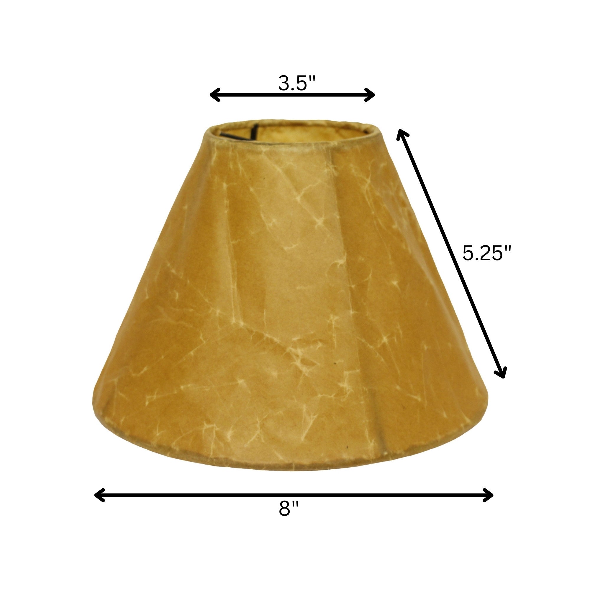 Brown Crinkle Oil Paper Print Empire Lamp shade 8"W Bottom-Lampshades-DECOROLALA