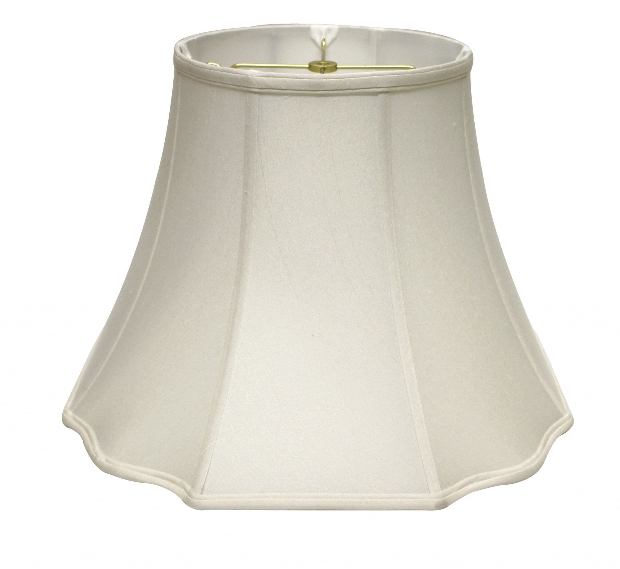 12" White Octagon Monay Shantung Lampshade-Lampshades-DECOROLALA