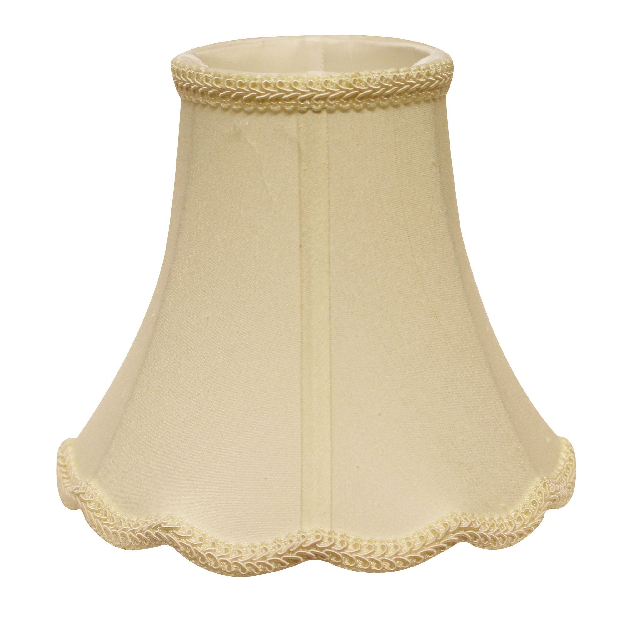 Ivory Monay Shantung Silk Bell Lamp shade 10"W Bottom-Lampshades-DECOROLALA