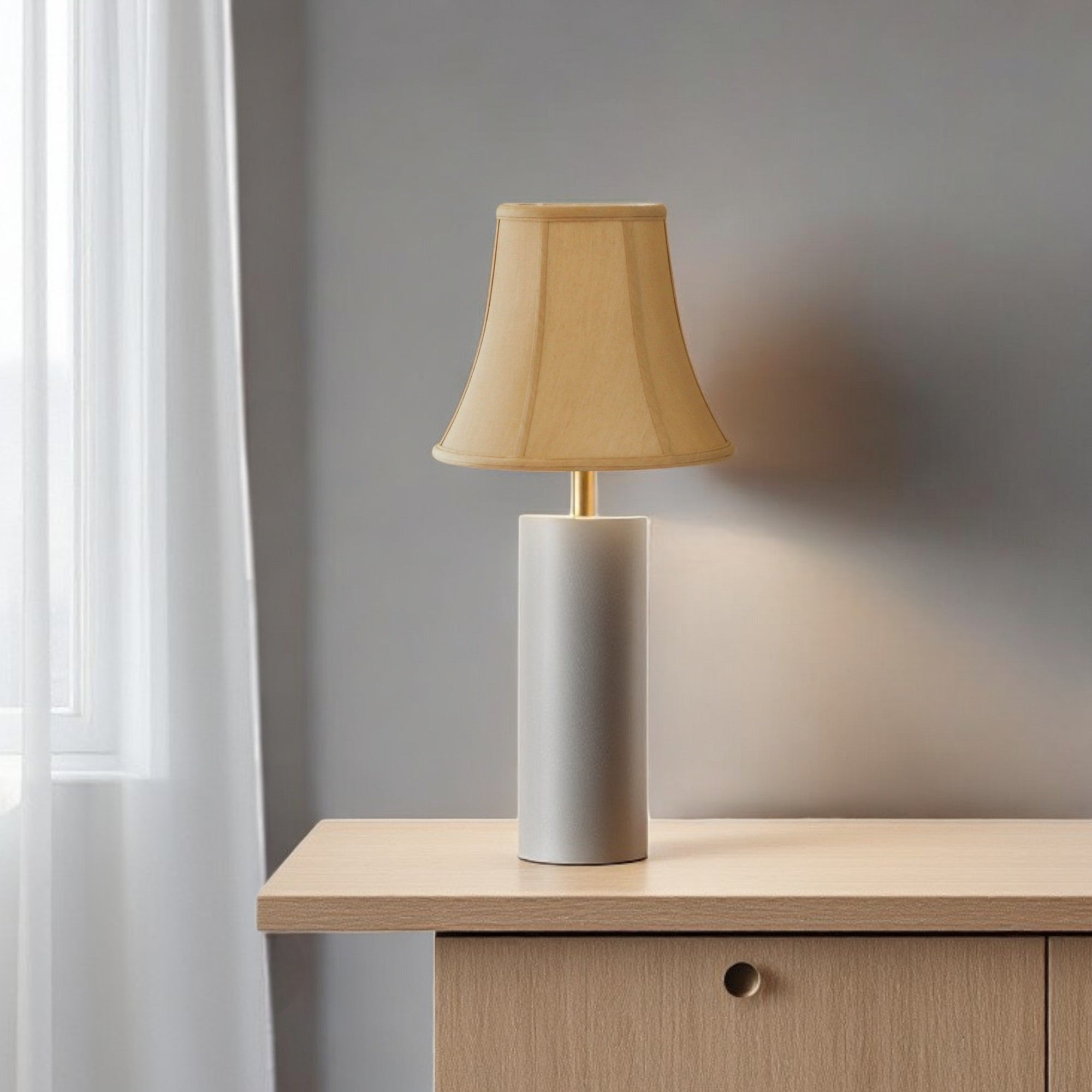 10" Pale Brown Premium Bell No Slub Lampshade-Lampshades-DECOROLALA