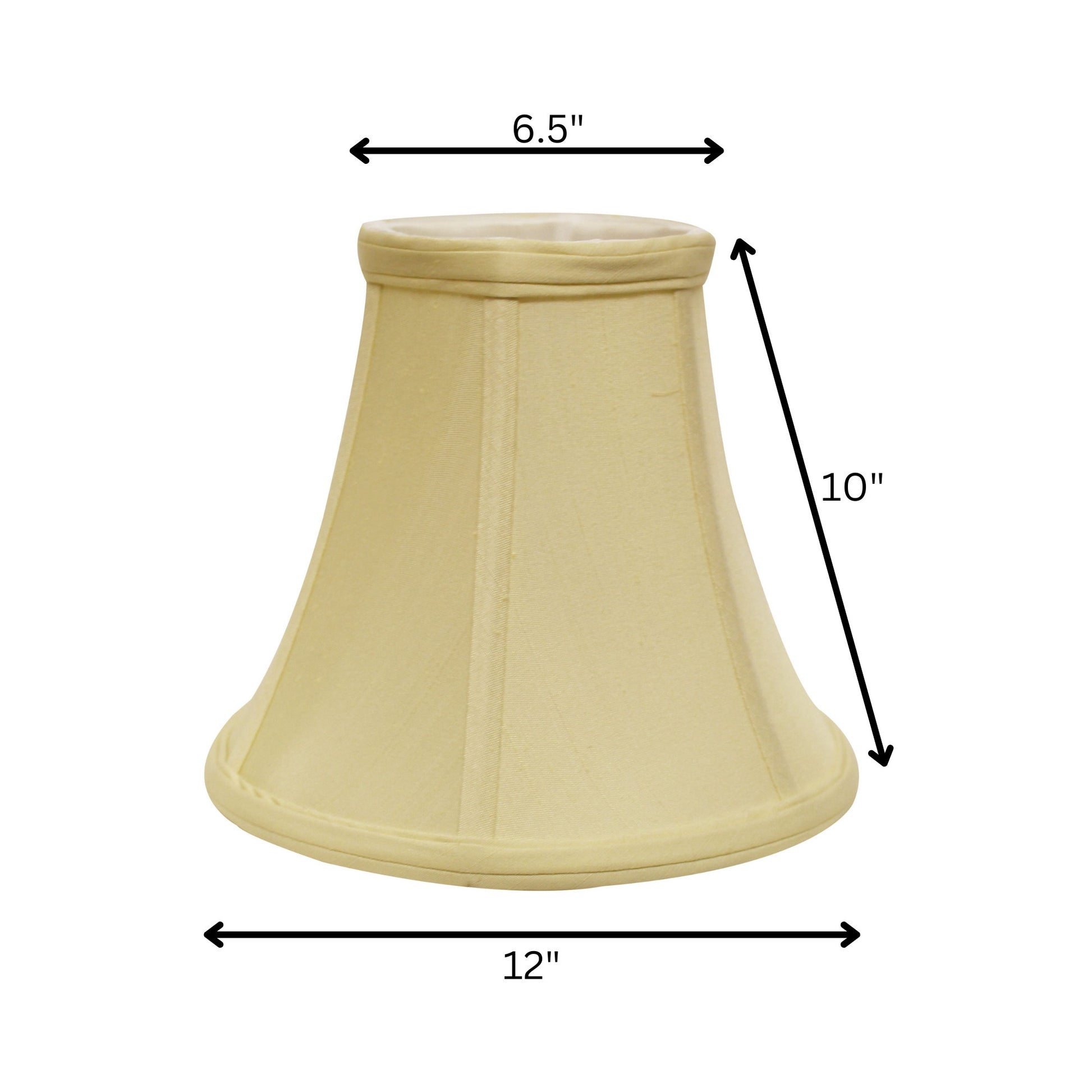 12" Antique White Premium Bell Monay Shantung Lampshade-Lampshades-DECOROLALA