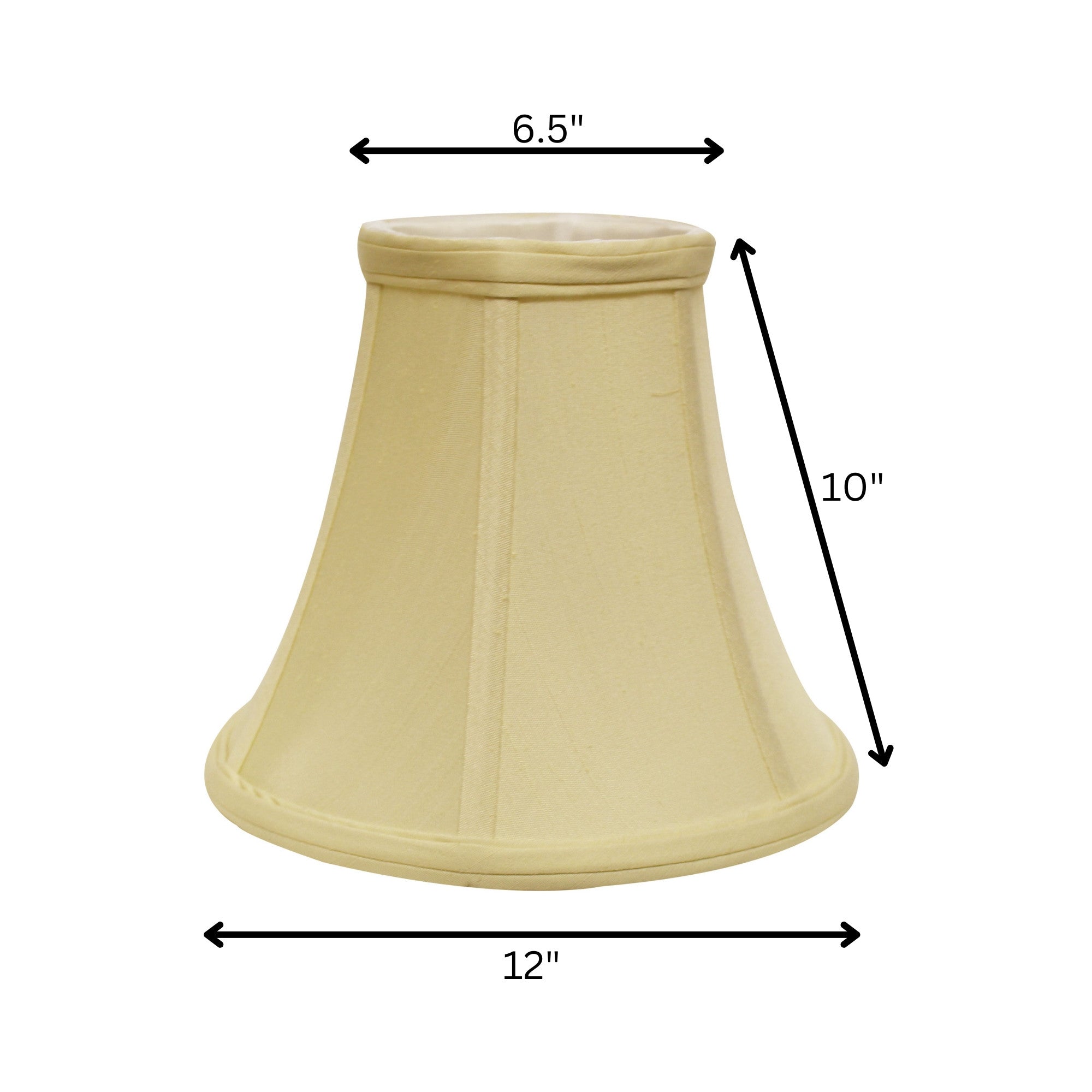 12" Antique White Premium Bell Monay Shantung Lampshade-Lampshades-DECOROLALA