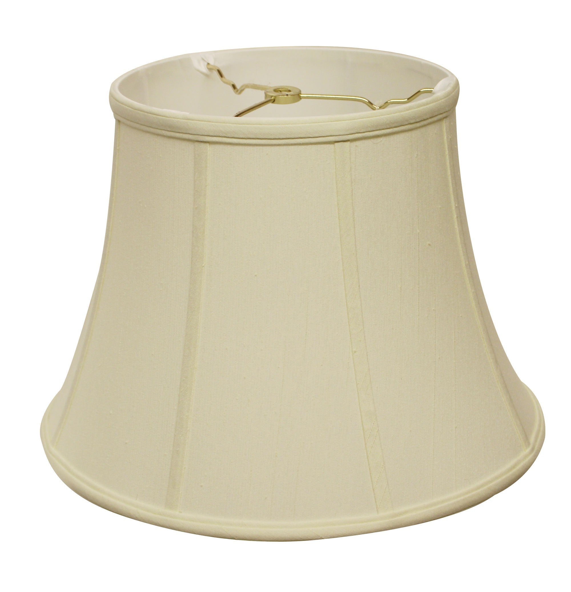 16" Ivory Altered Bell Monay Shantung Lampshade-Lampshades-DECOROLALA
