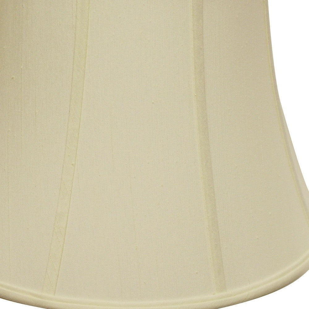 16" Ivory Altered Bell Monay Shantung Lampshade-Lampshades-DECOROLALA