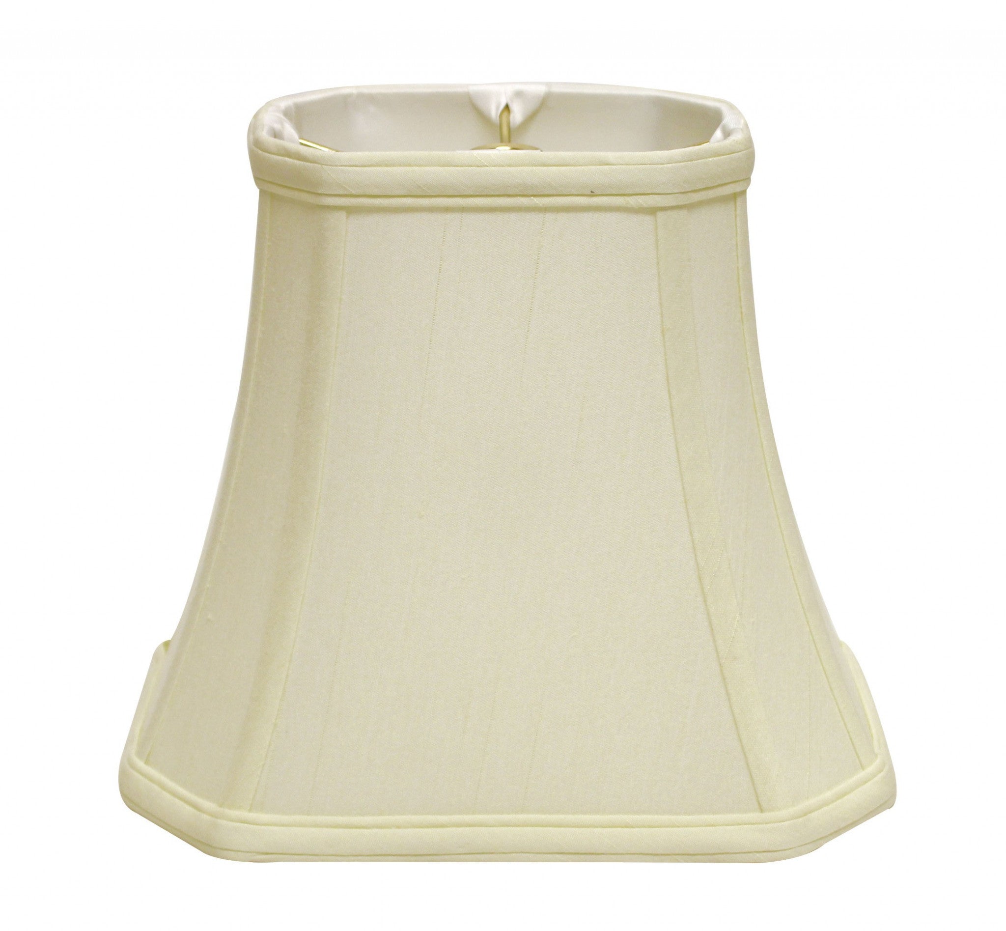 10" Ivory Slanted Rectangle Bell Monay Shantung Lampshade-Lampshades-DECOROLALA