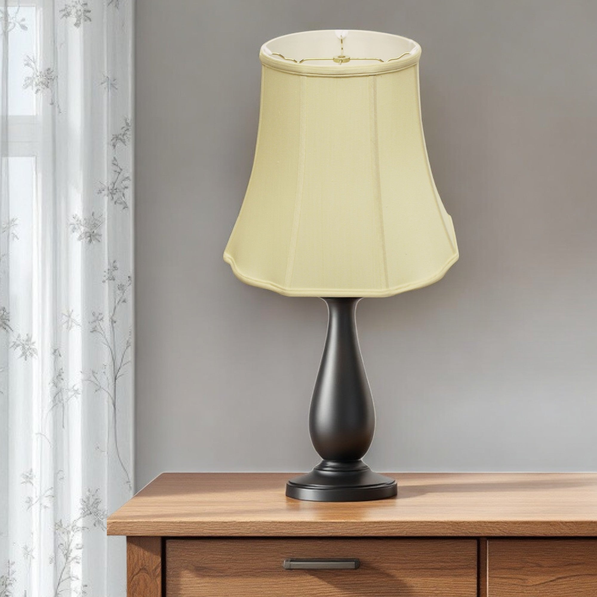 16" Antique White Premium Octagon Monay Shantung Lampshade-Lampshades-DECOROLALA