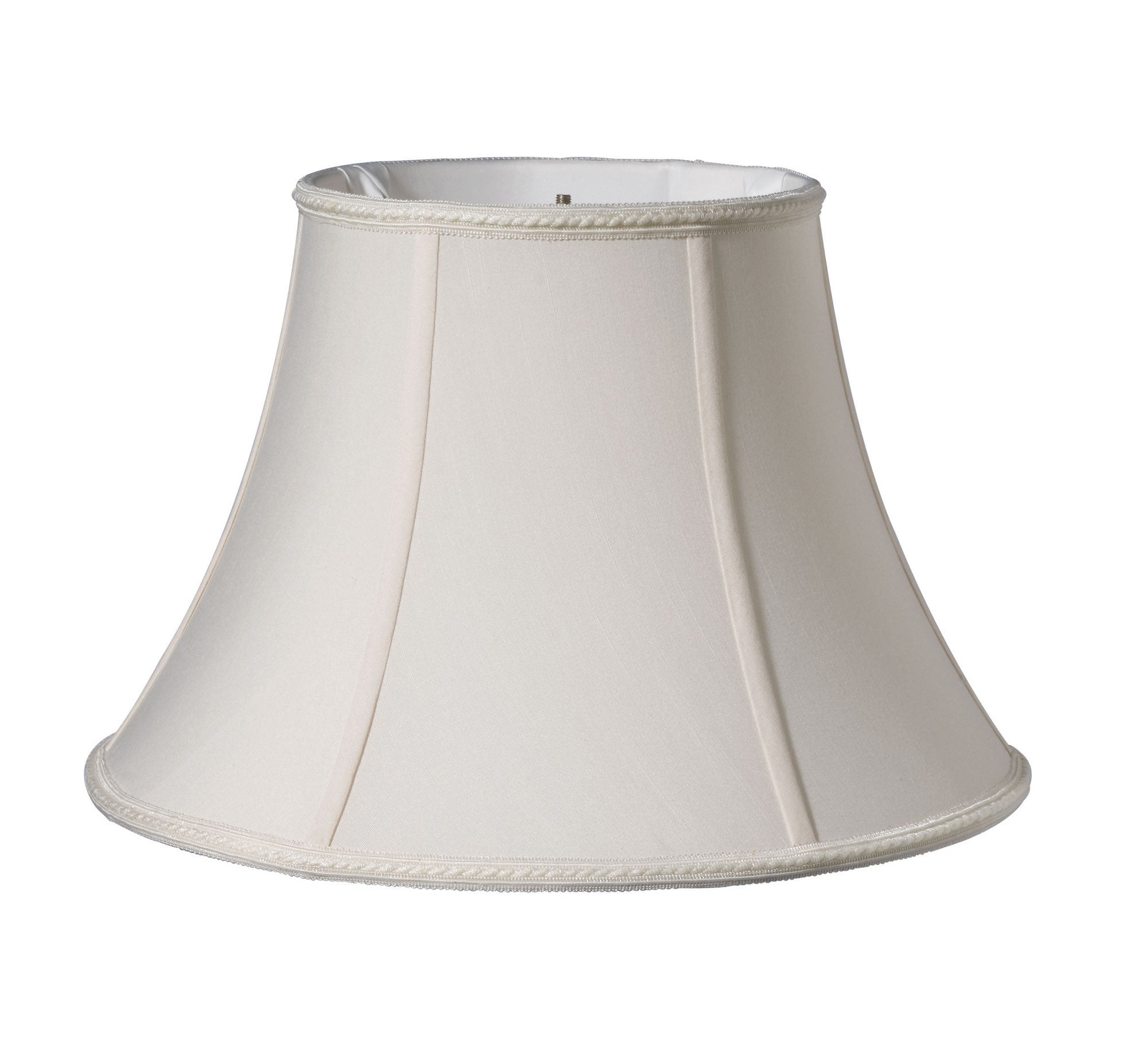 18" Cream Slanted Bell Shantung Lampshade-Lampshades-DECOROLALA