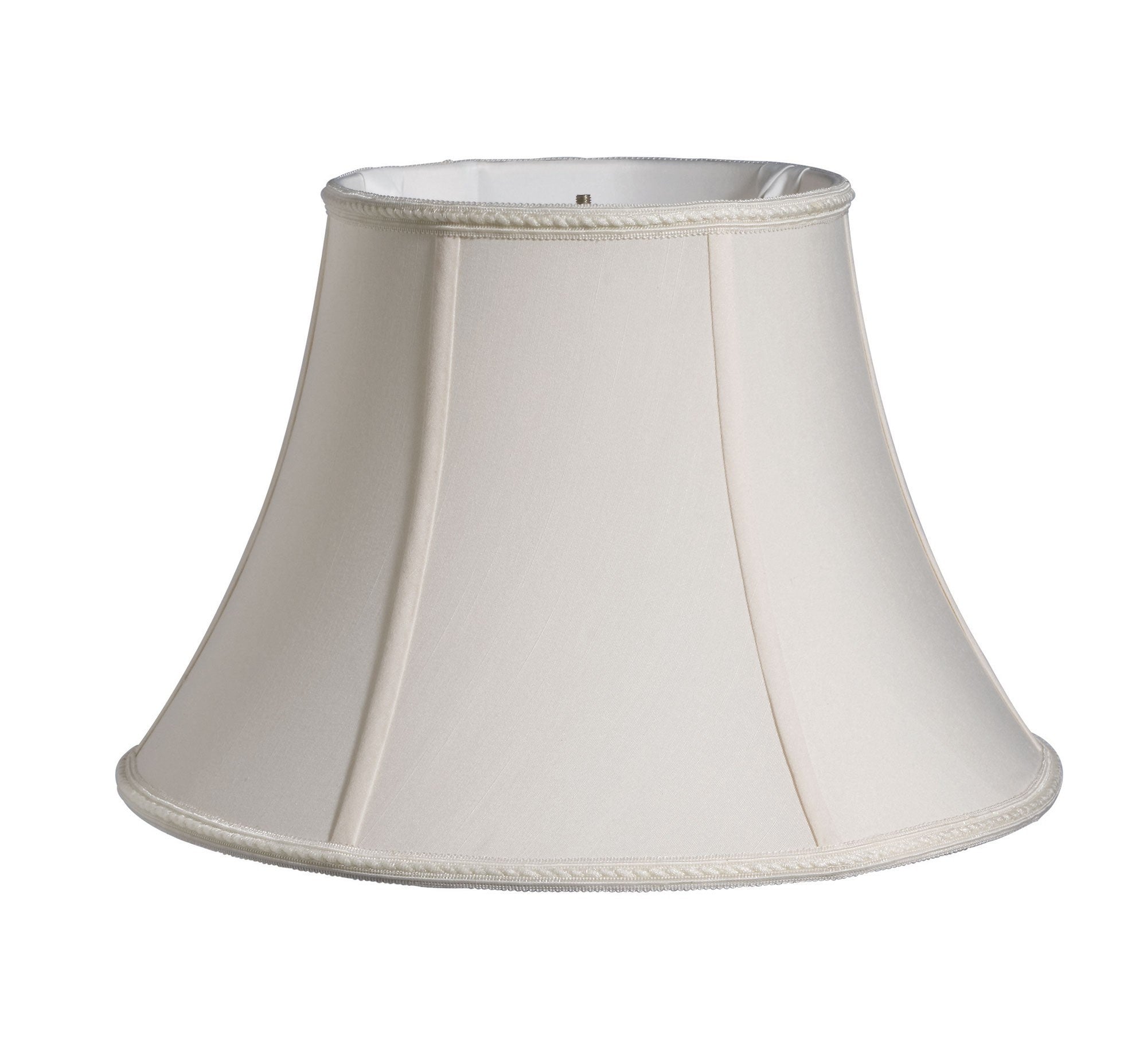 Cream Shantung Silk Bell Lamp Shade-0