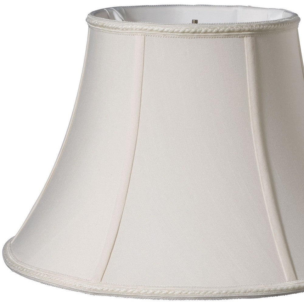 Cream Shantung Silk Bell Lamp Shade-3