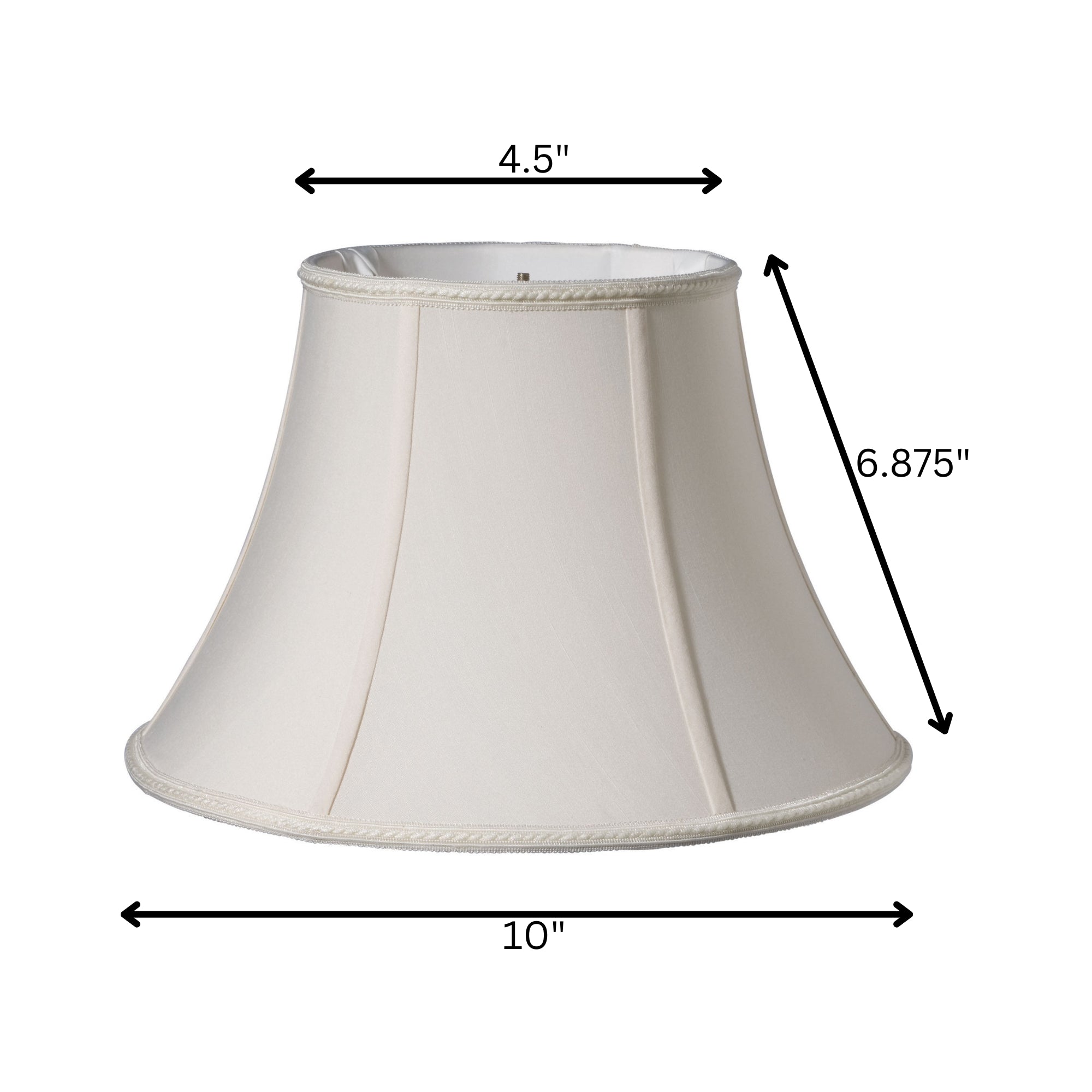 Cream Shantung Silk Bell Lamp Shade-5