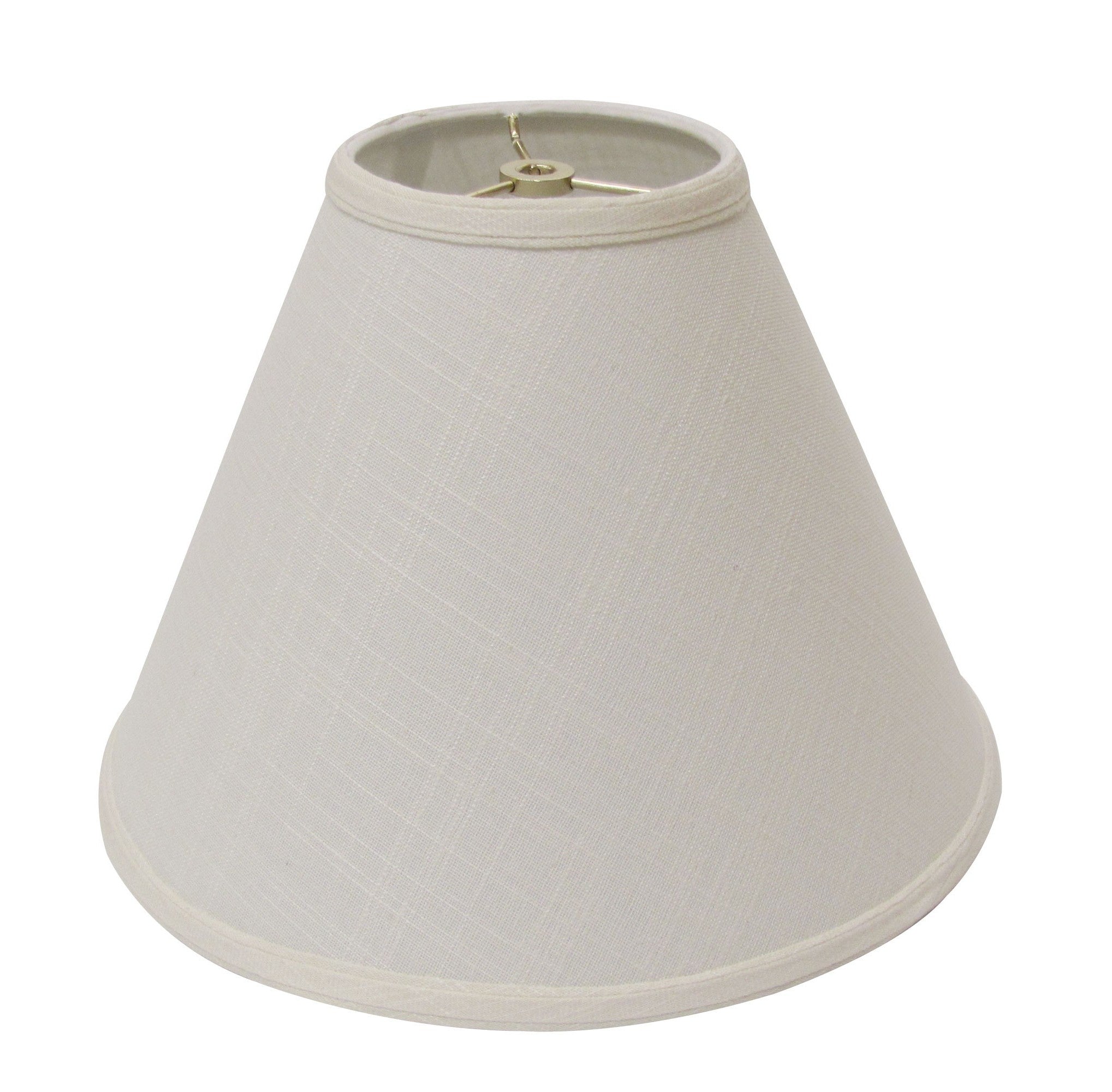 13" Off White Deep Cone Linen Lampshade-Lampshades-DECOROLALA