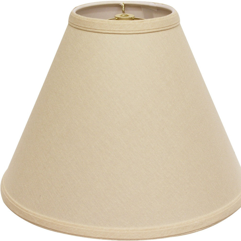 15" Parchment Biege Deep Cone Slanted Linen Lampshade-Lampshades-DECOROLALA