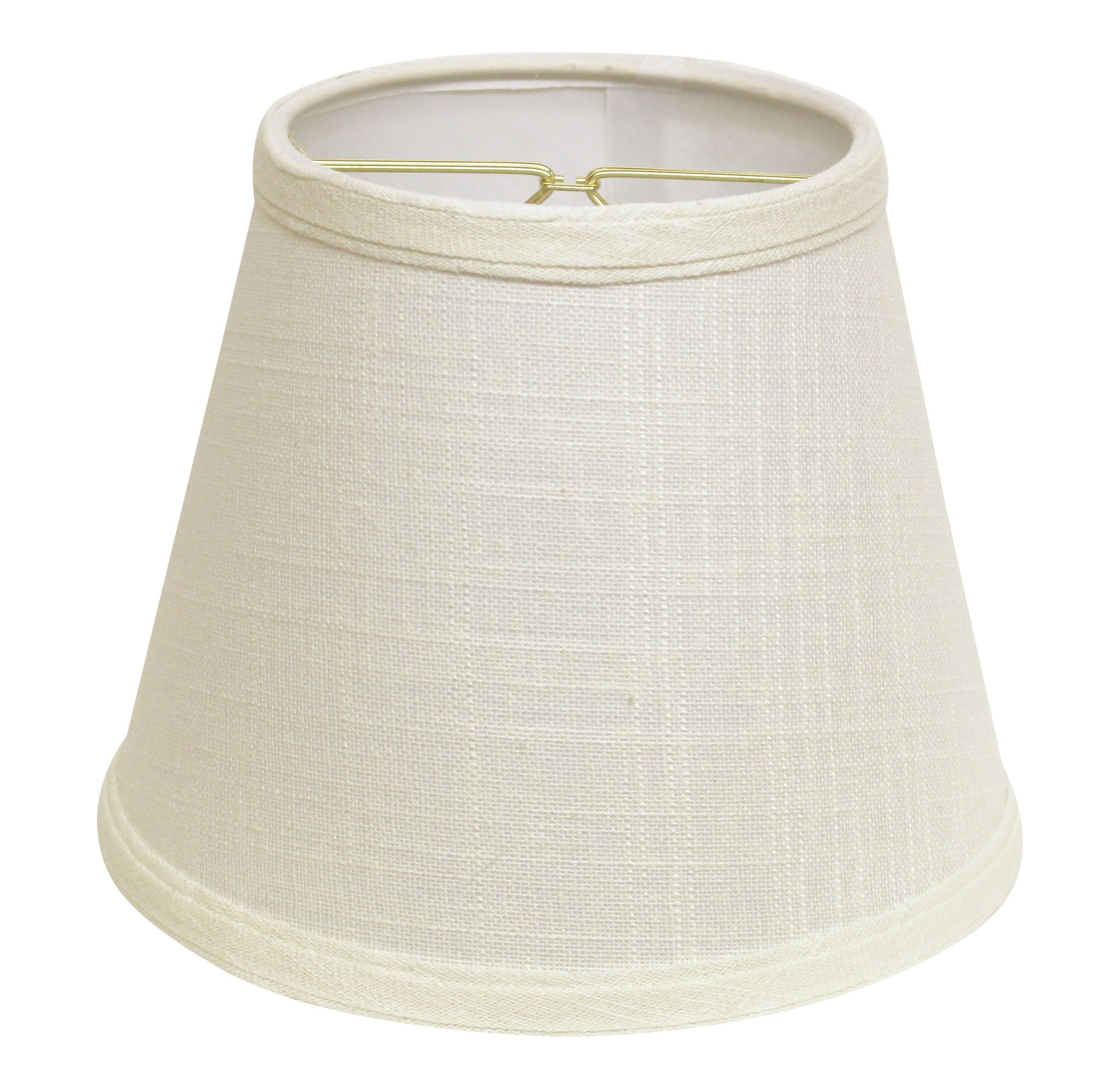 10" White Empire Hardback Slanted Linen Lampshade-Lampshades-DECOROLALA
