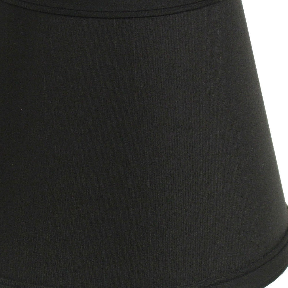 10" Black with White Empire Hardback Slanted Shantung Lampshade-Lampshades-DECOROLALA